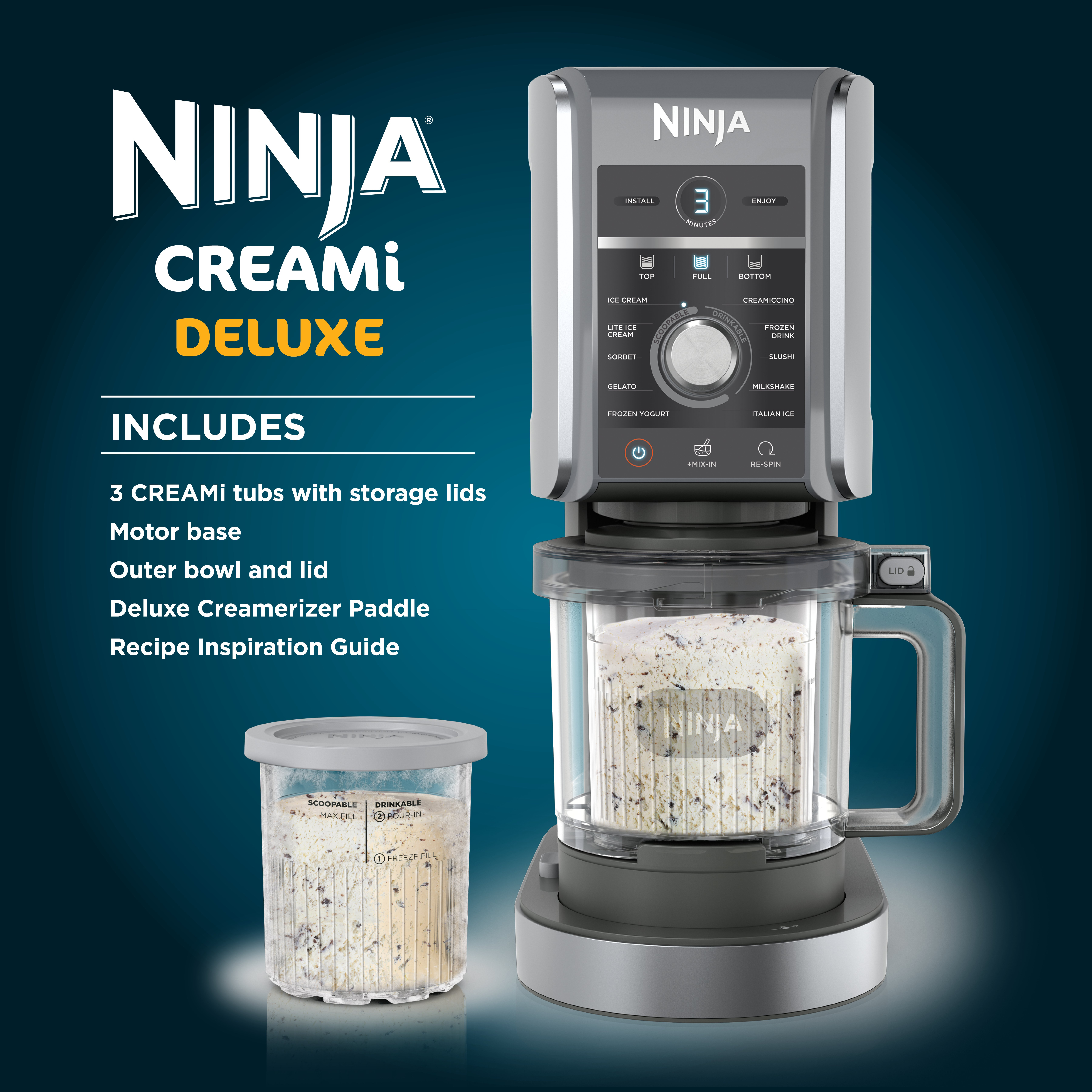 Ninja NC501UK Deluxe 10-in-1 Ice Cream and Frozen Drink Maker - Black thumbnail image