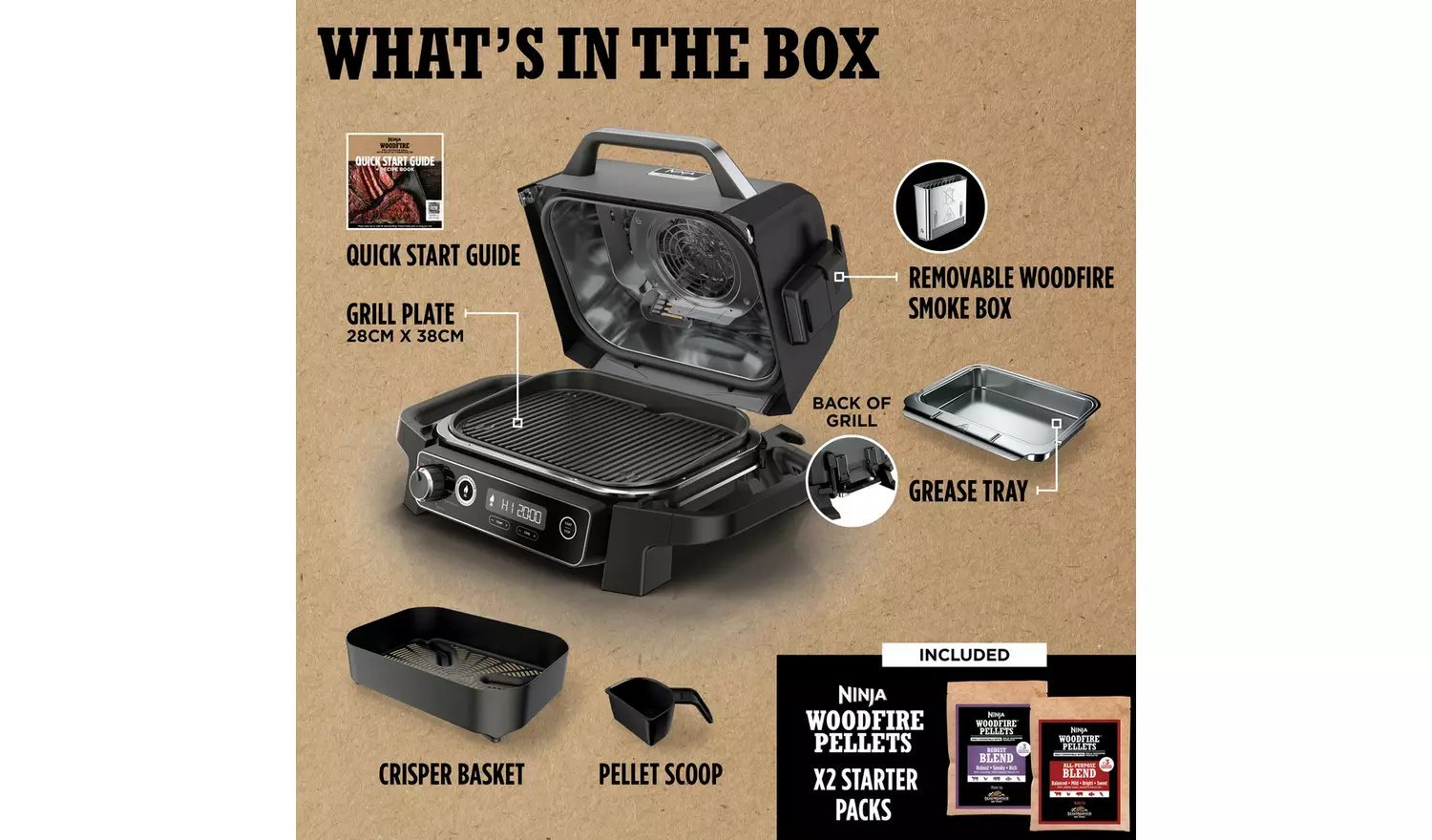 Ninja OG701UK Woodfire Electric BBQ Grill & Smoker thumbnail image