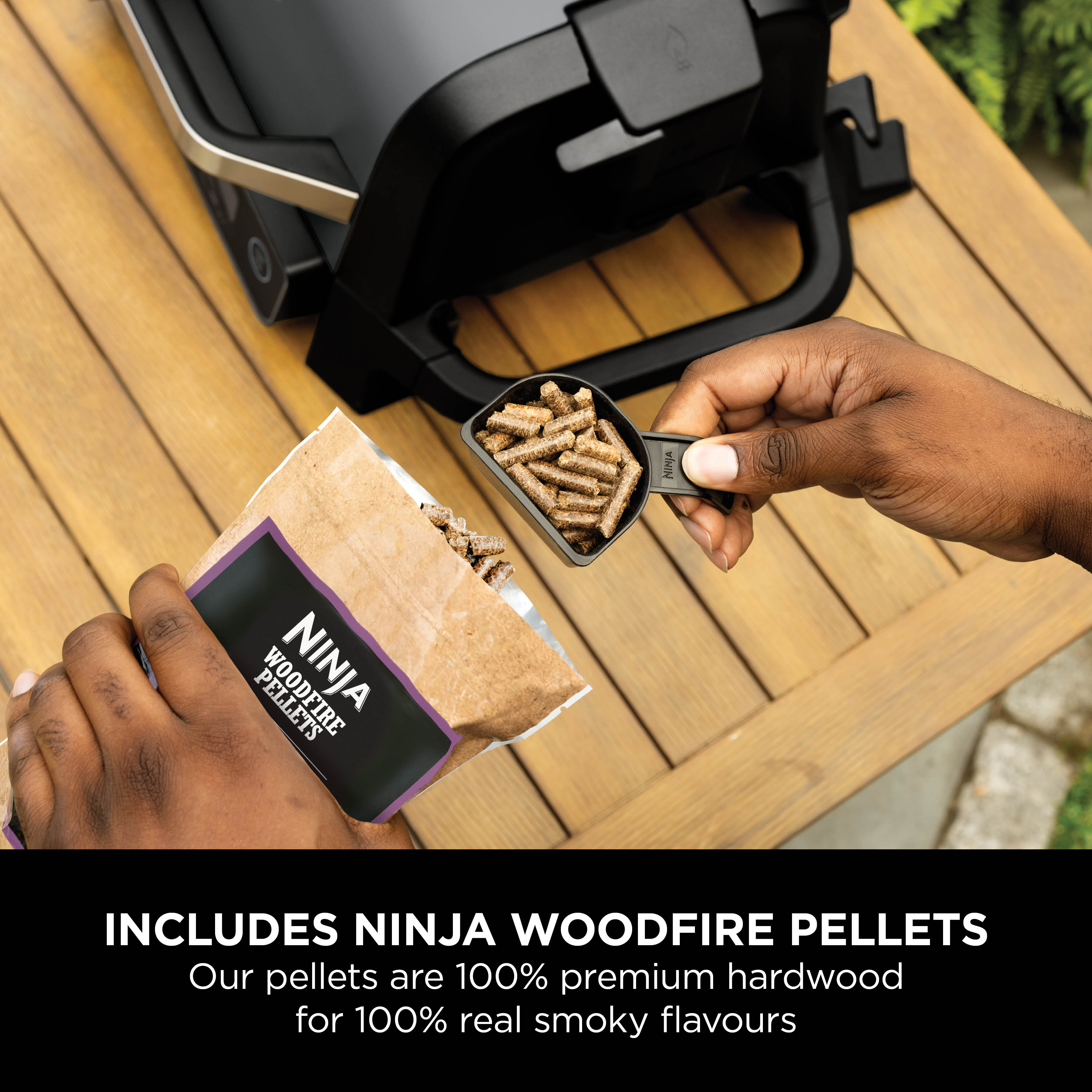 Ninja OG703UK Outdoor Woodfire Electric BBQ Grill & Smoker with Cover - Black thumbnail image