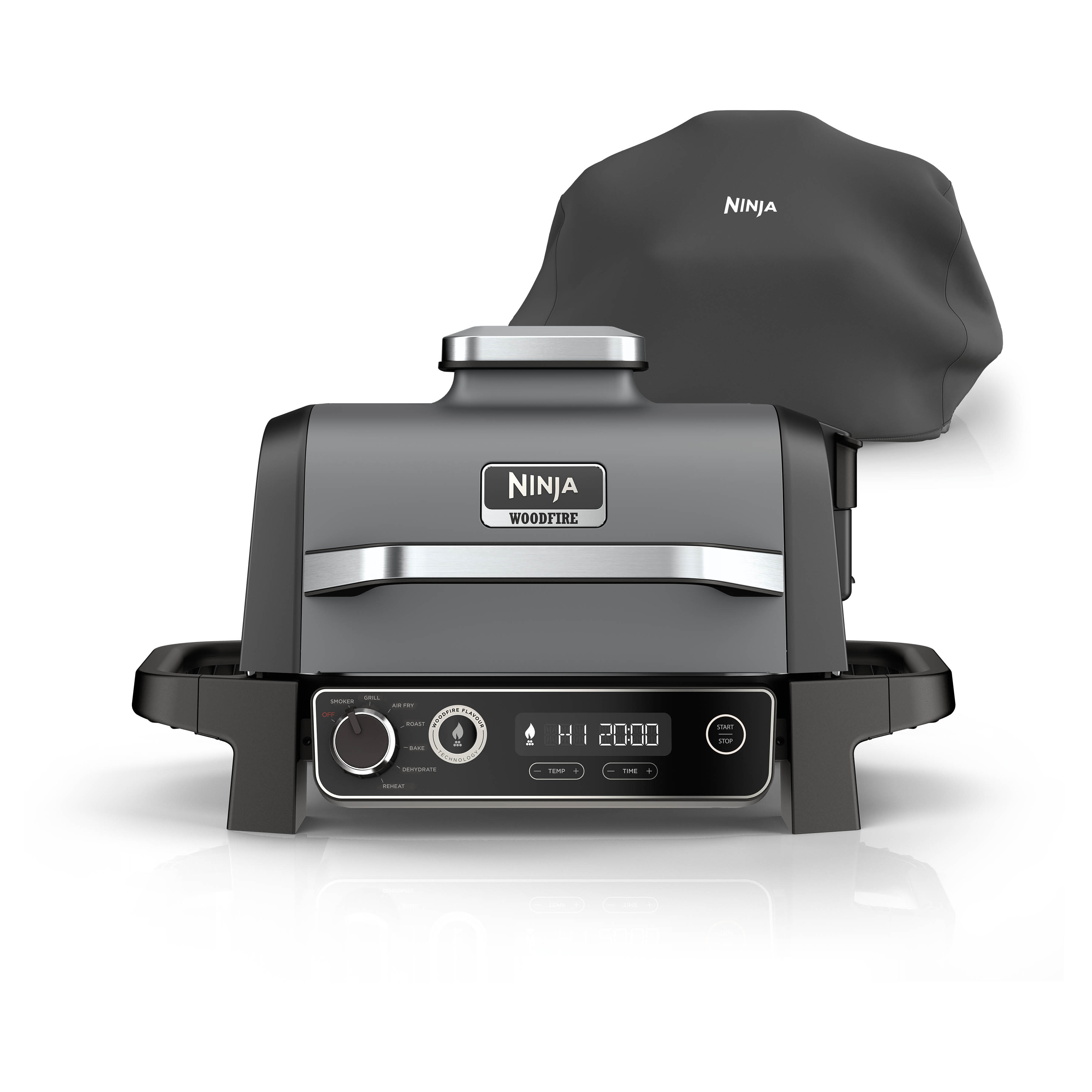 Ninja OG703UK Outdoor Woodfire Electric BBQ Grill & Smoker with Cover - Black thumbnail image