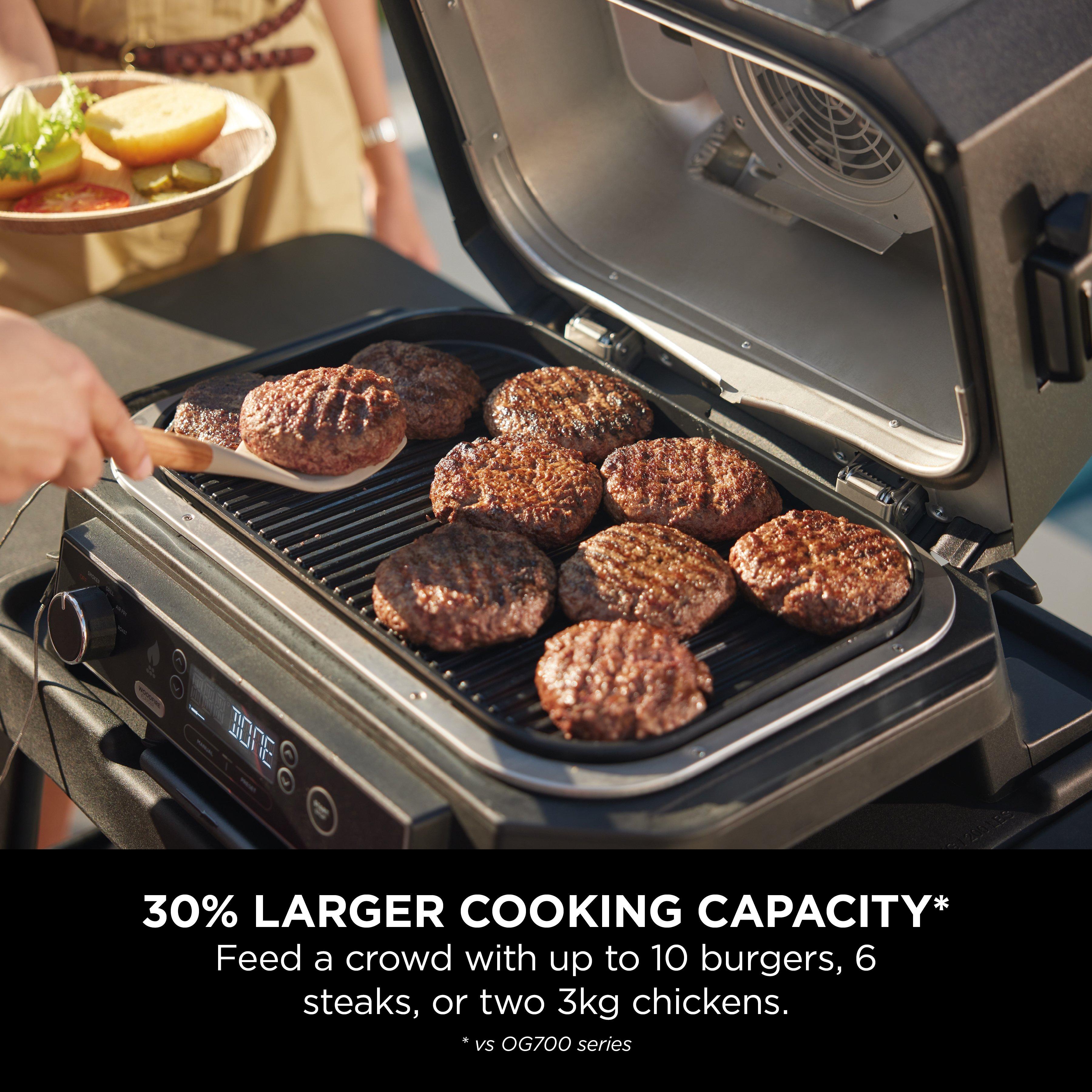 Ninja OG850UK Woodfire XL Electric BBQ Grill & Smoker - Black/Grey thumbnail image