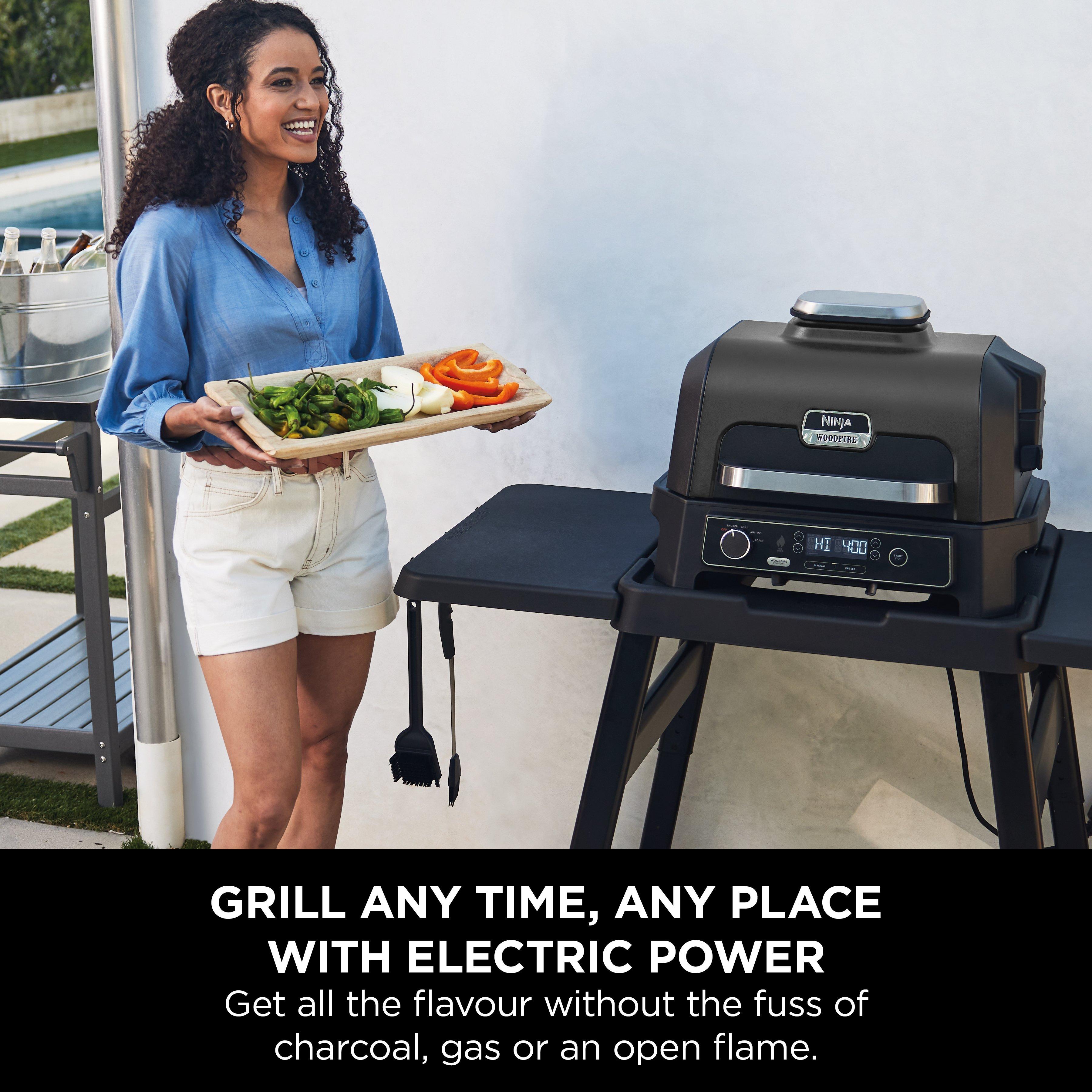 Ninja OG850UK Woodfire XL Electric BBQ Grill & Smoker - Black/Grey thumbnail image