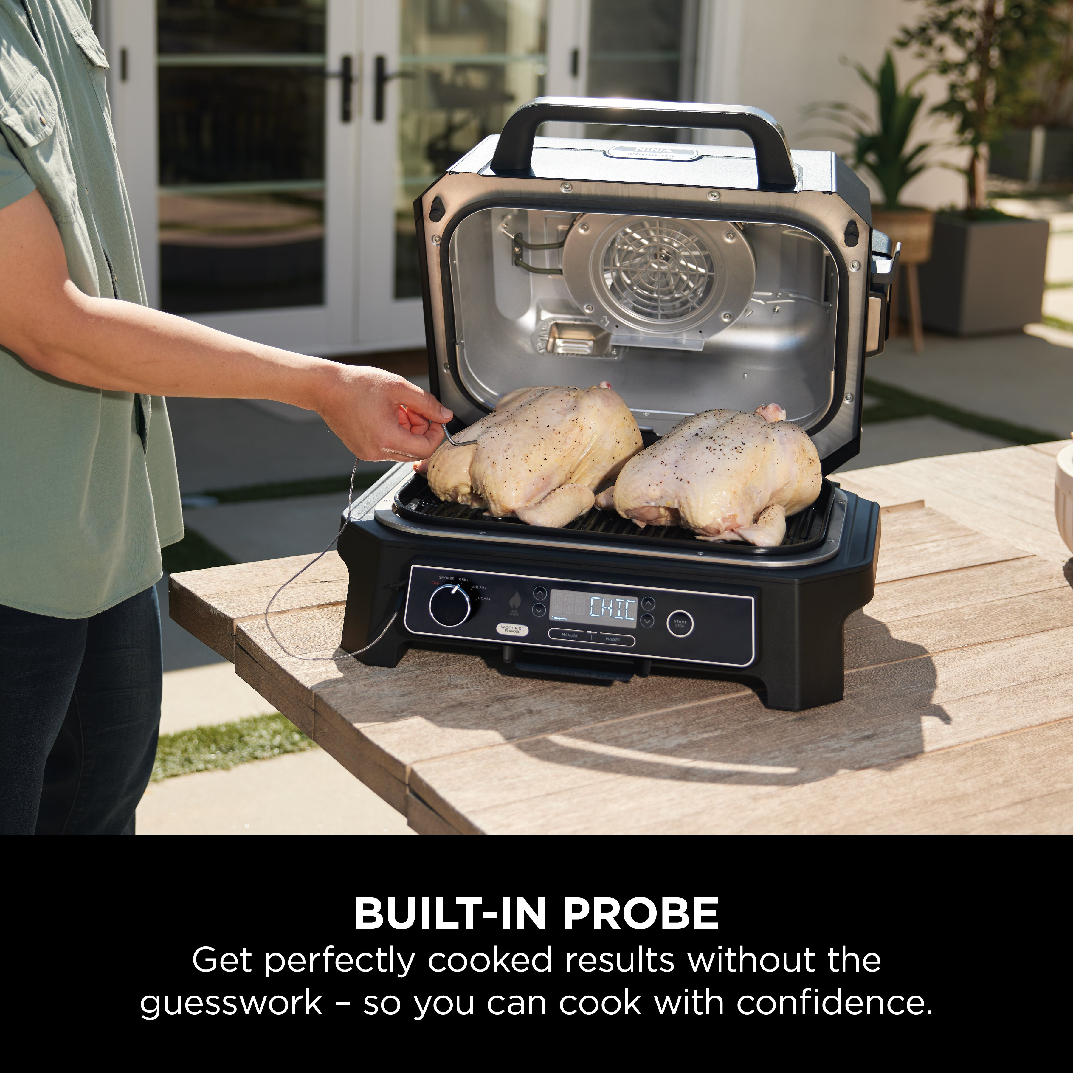 Ninja OG850UK Woodfire XL Electric BBQ Grill & Smoker - Black/Grey thumbnail image