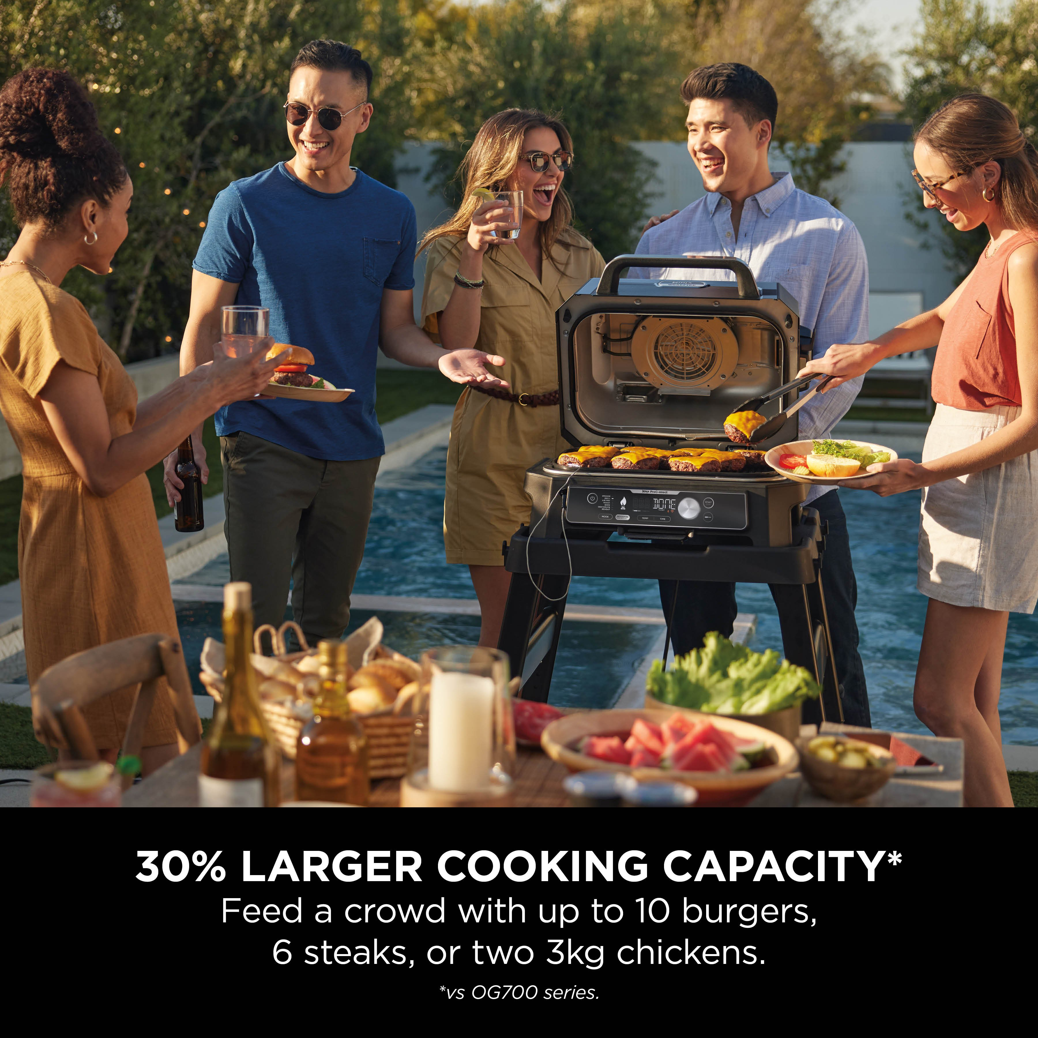 Ninja OG901UK Woodfire Pro Connect XL Electric BBQ Grill & Smoker - Black/Blue thumbnail image