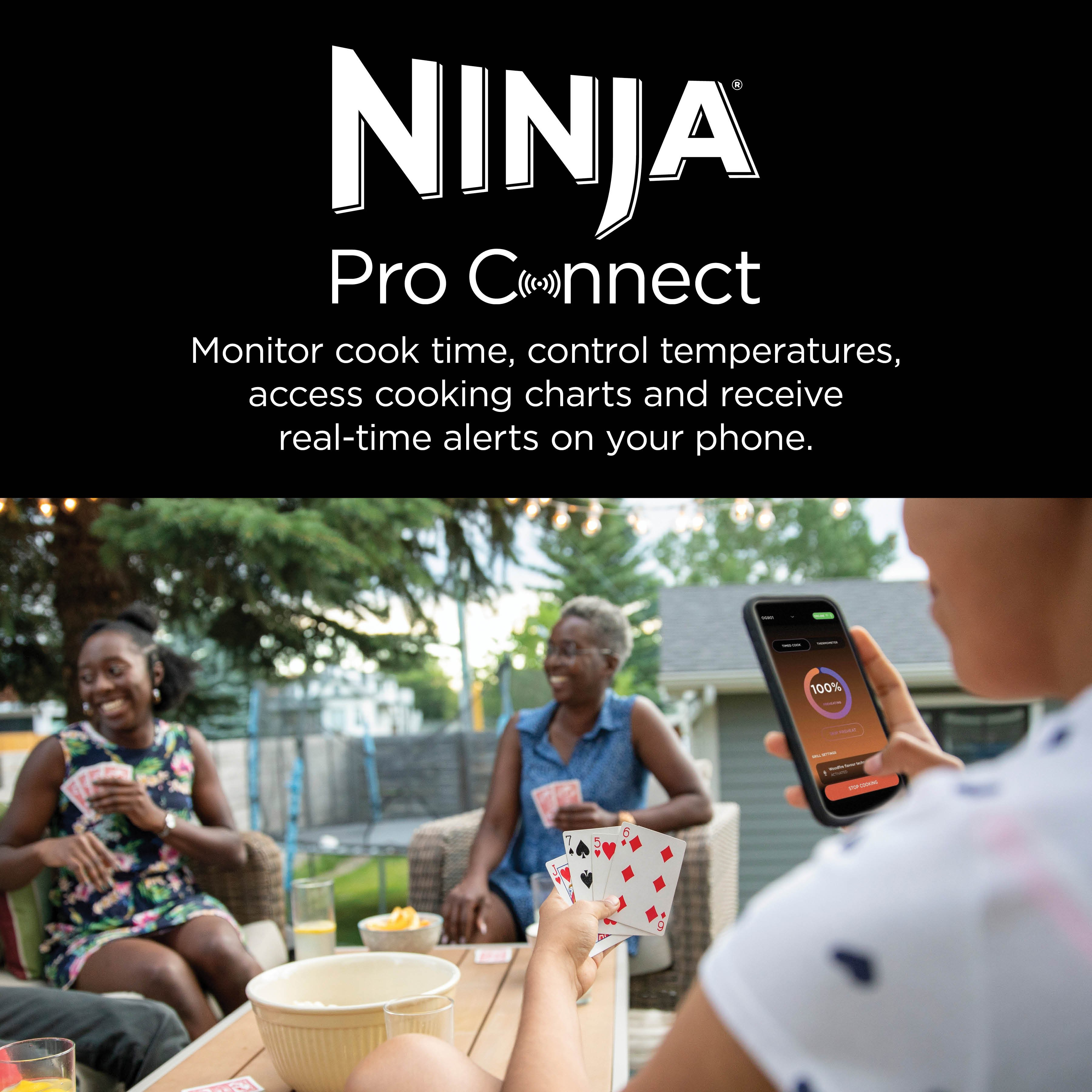 Ninja OG901UK Woodfire Pro Connect XL Electric BBQ Grill & Smoker - Black/Blue thumbnail image