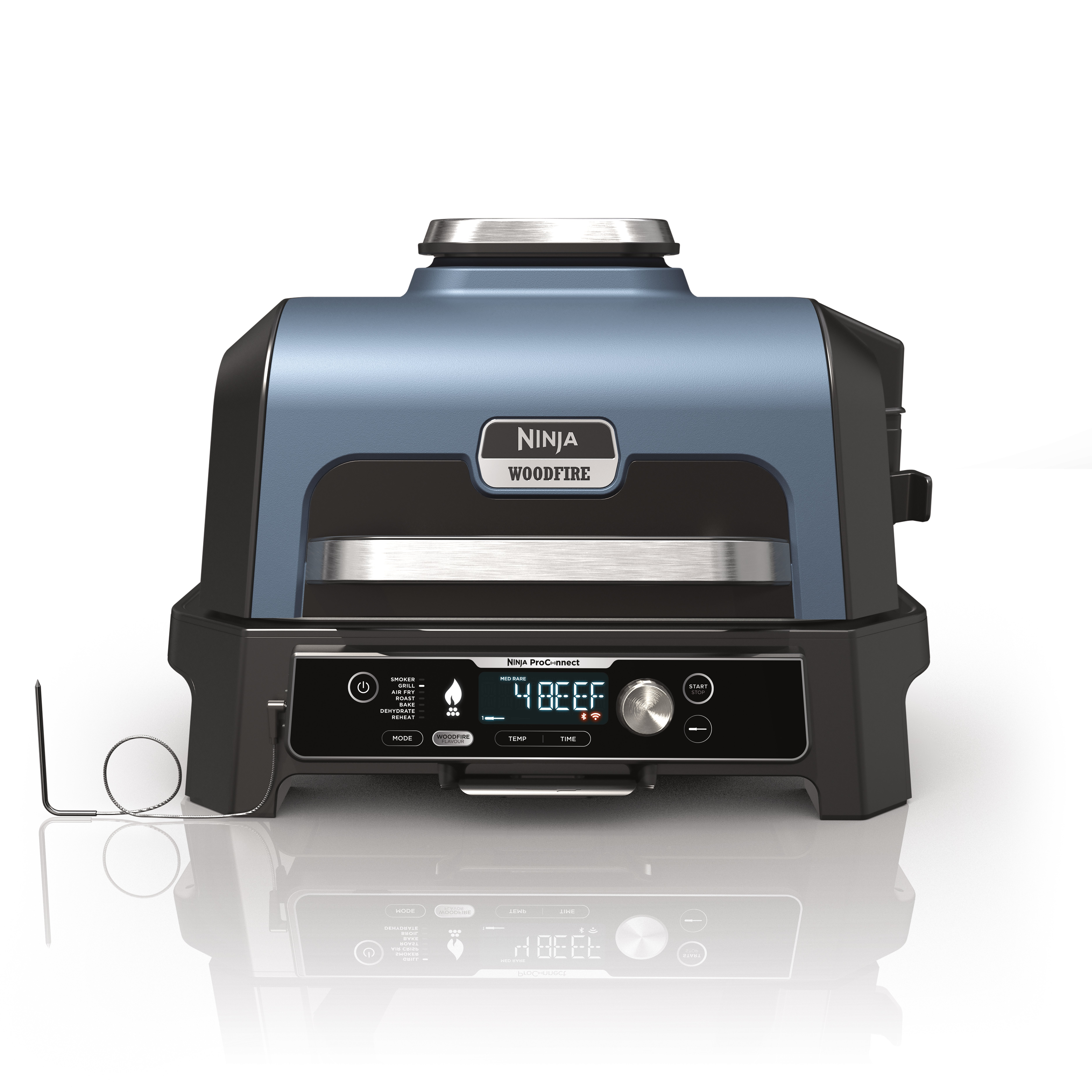 Ninja OG901UK Woodfire Pro Connect XL Electric BBQ Grill & Smoker - Black/Blue thumbnail image