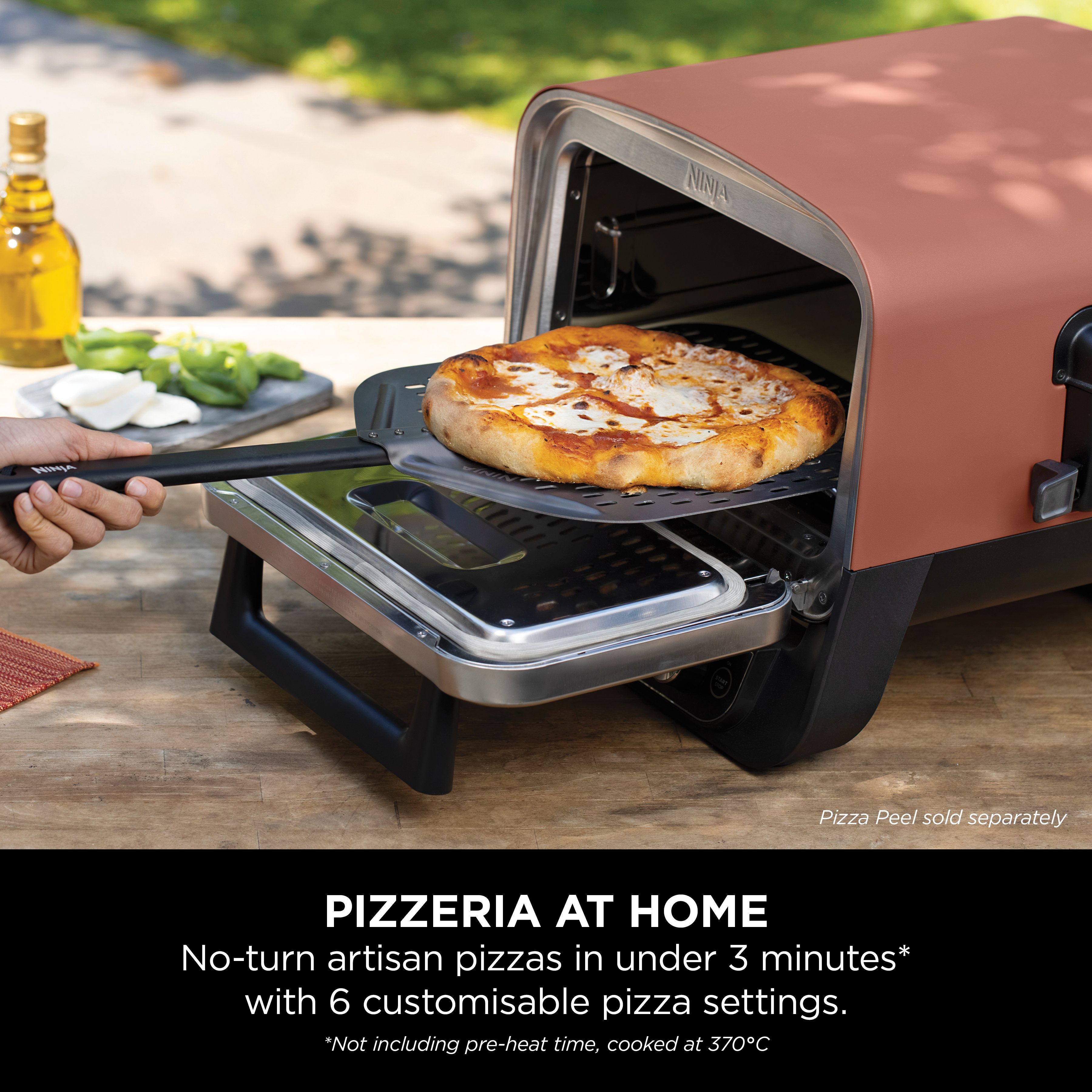 Ninja OO101UK Ninja Woodfire Outdoor Oven- Artisan Pizza Maker and BBQ Smoker - Terracotta/Steel thumbnail image