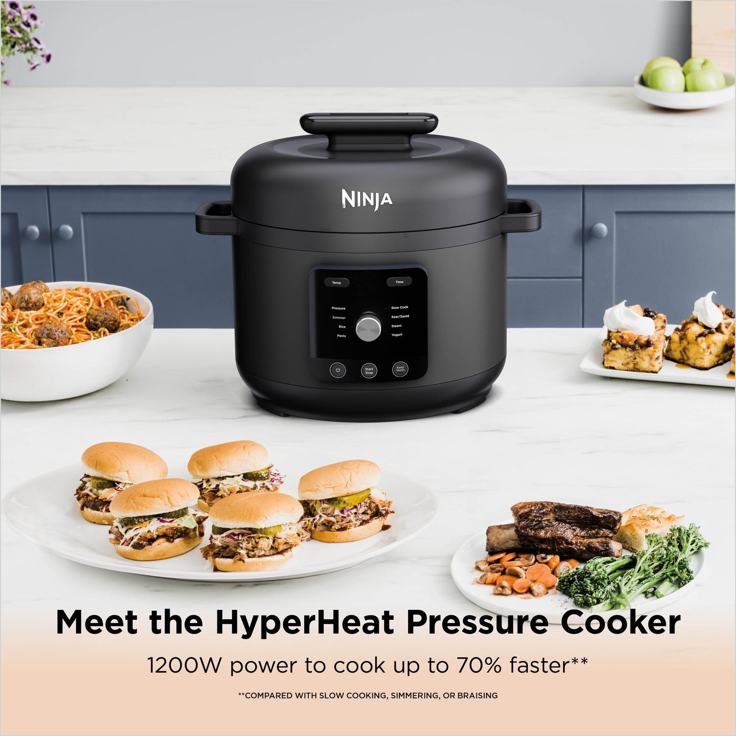 Ninja PC201UK HyperHeat 9-in-1 Pressure & Rice Cooker - Grey / Black thumbnail image