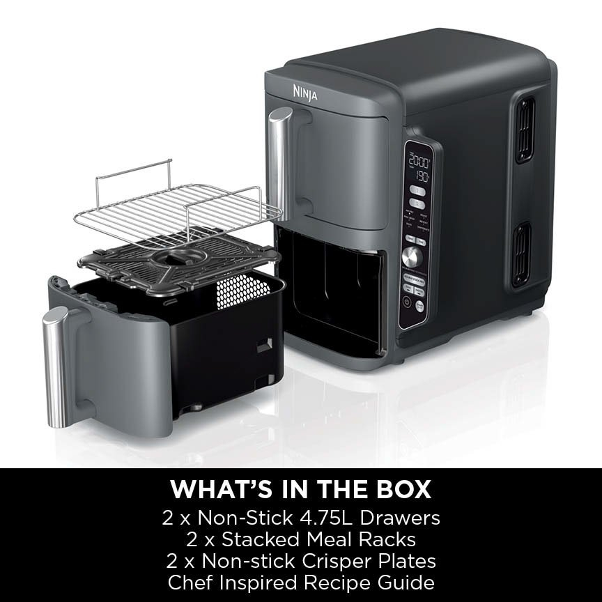 Ninja SL400UK Double Stack XL 2-Drawer 9.5L Air Fryer - Grey thumbnail image