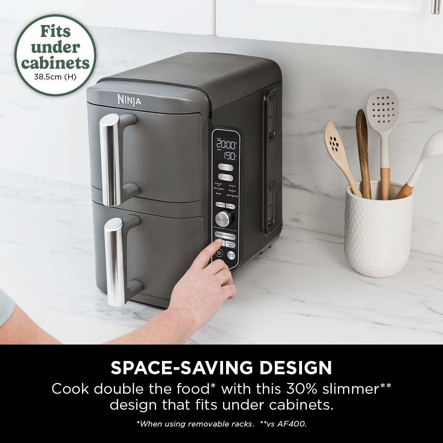 Ninja SL400UK Double Stack XL 2-Drawer 9.5L Air Fryer - Grey thumbnail image