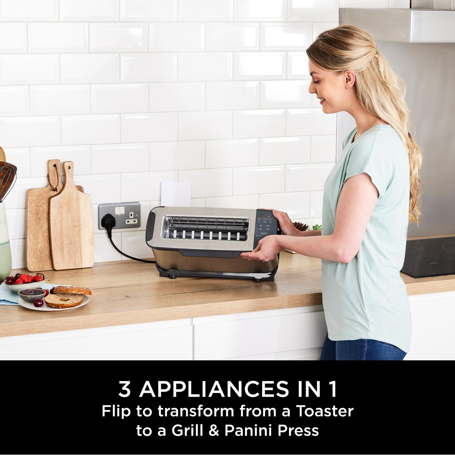 Ninja ST202UK 3-in-1 2 Slice Toaster - Grill and Panini Press  thumbnail image