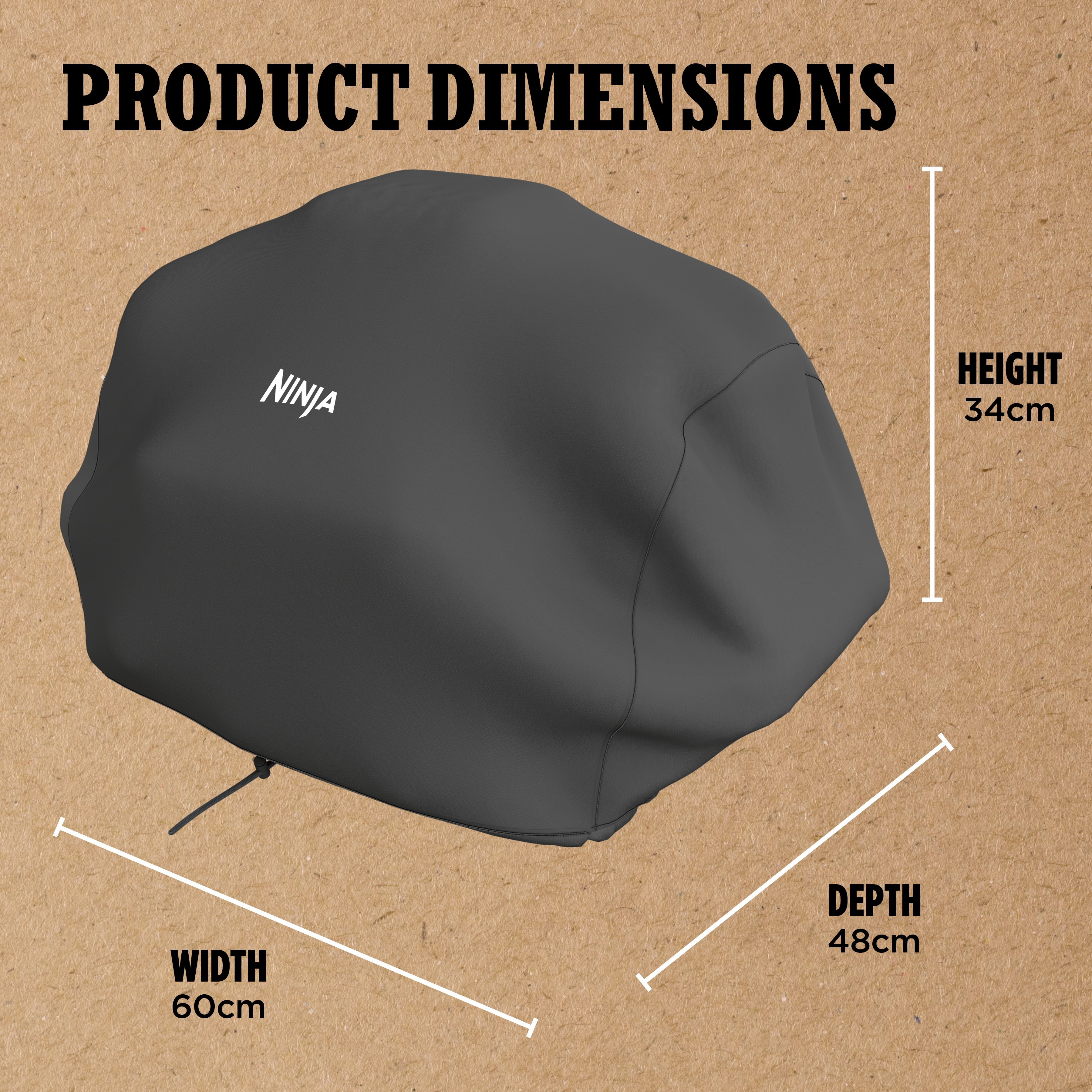 Ninja XSKCOVEREUUK Woodfire Electric BBQ Cover - Black thumbnail image