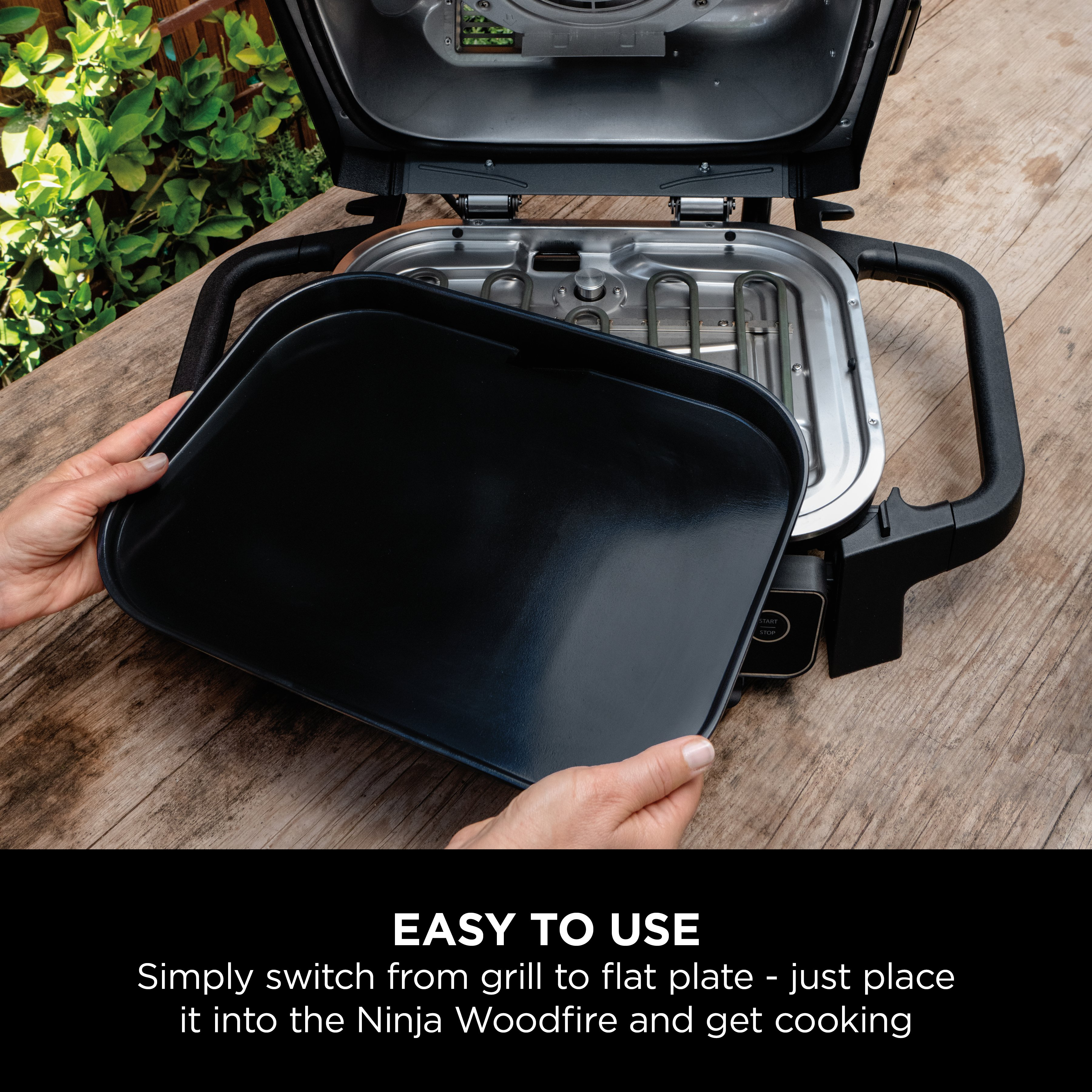 Ninja XSKGRIDPLTEUK Woodfire Electric BBQ Flat Plate - Black thumbnail image