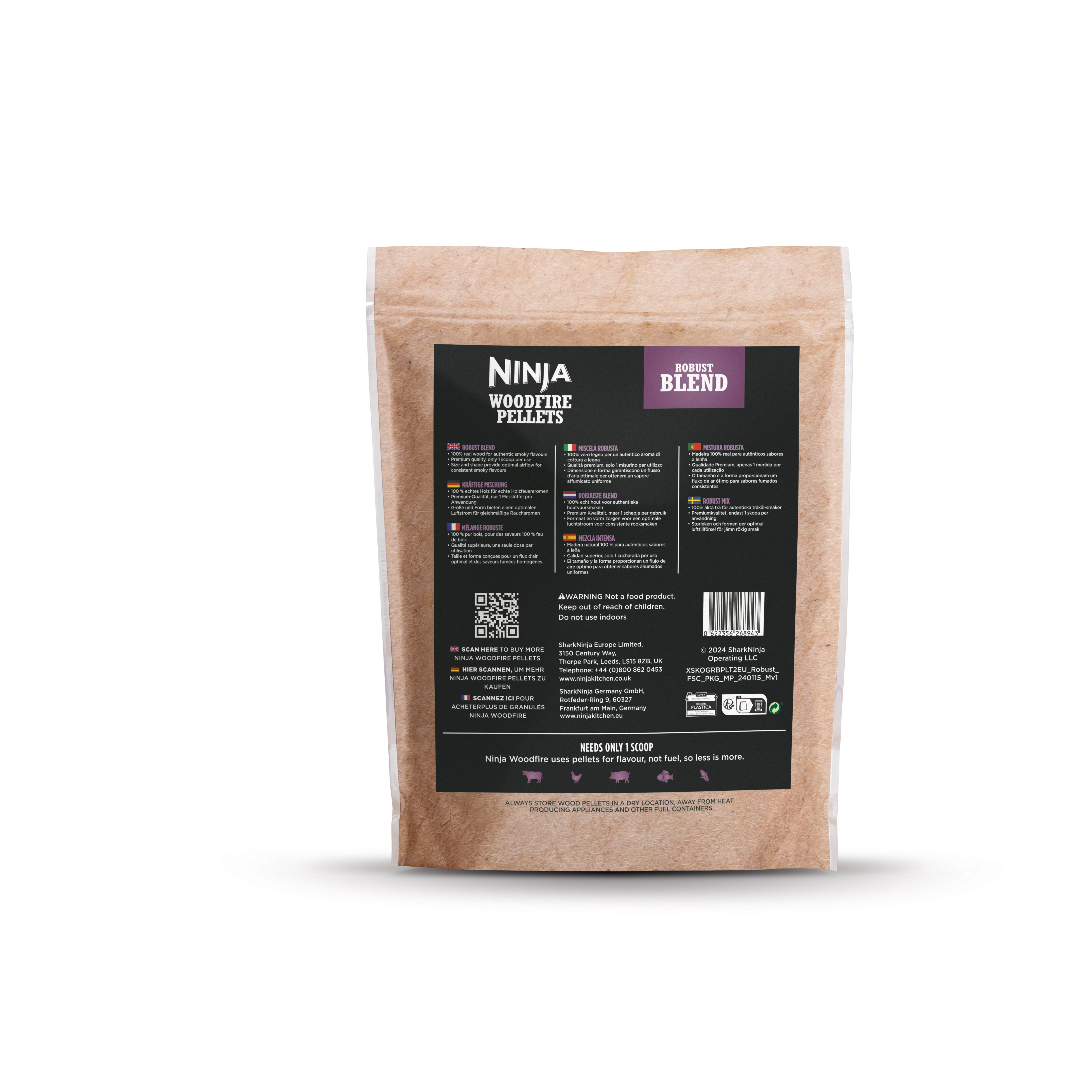 Ninja XSKOGRBLPL2UK Woodfire Pellets - Robust Blend 900g thumbnail image