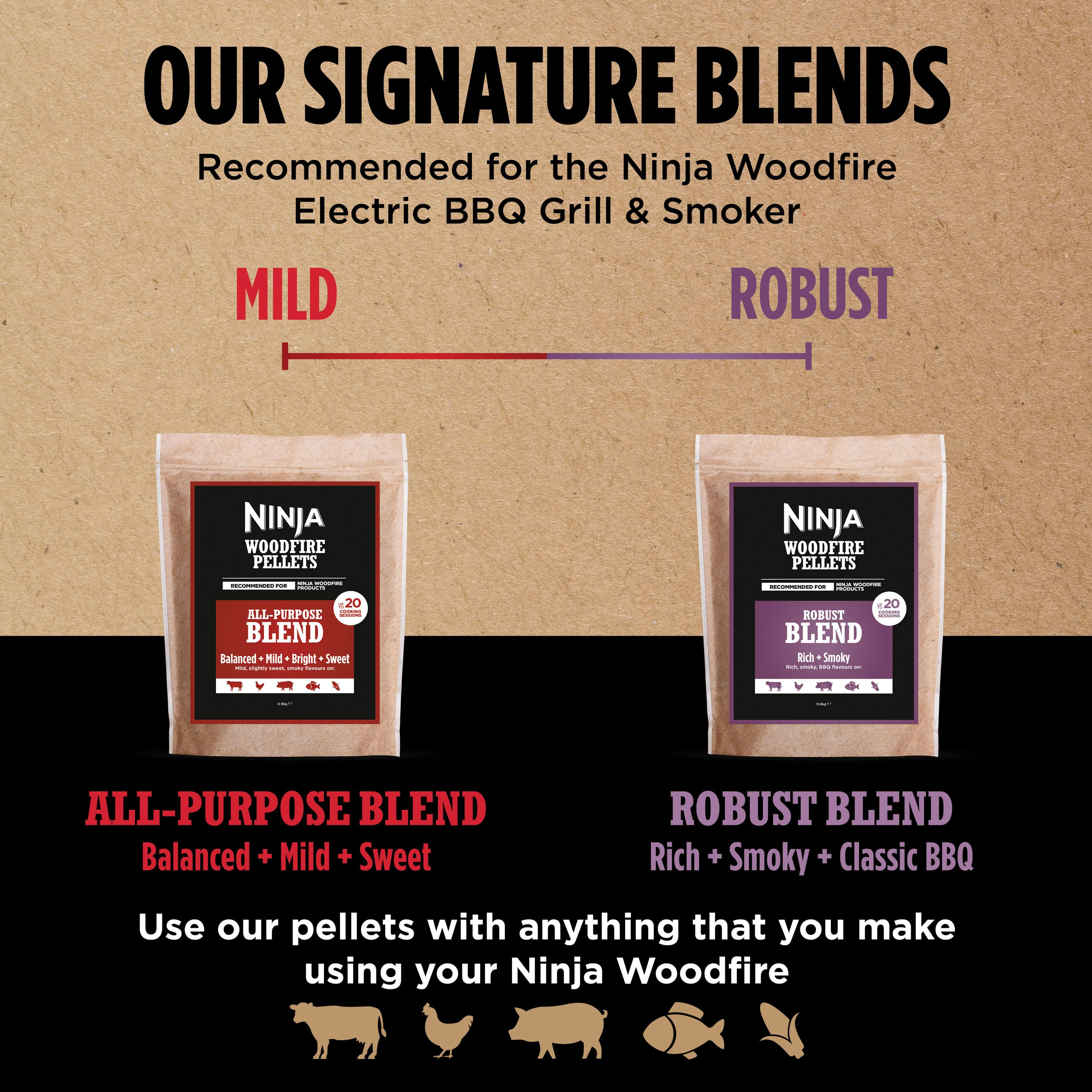 Ninja XSKOGRBLPL2UK Woodfire Pellets - Robust Blend 900g thumbnail image