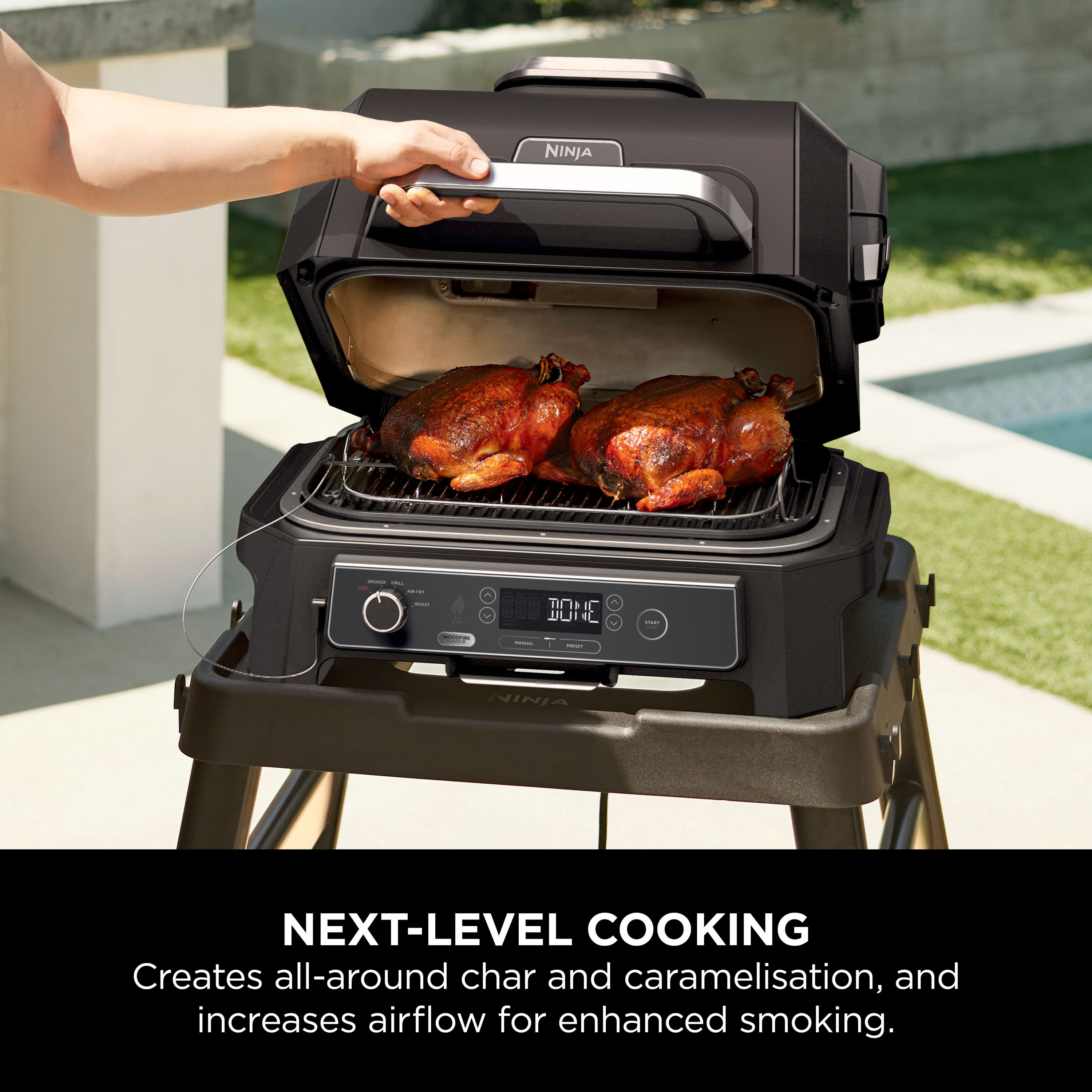 Ninja XSKOGXLRSRKEU Woodfire XL Roast & Smoke Rack - Silver thumbnail image