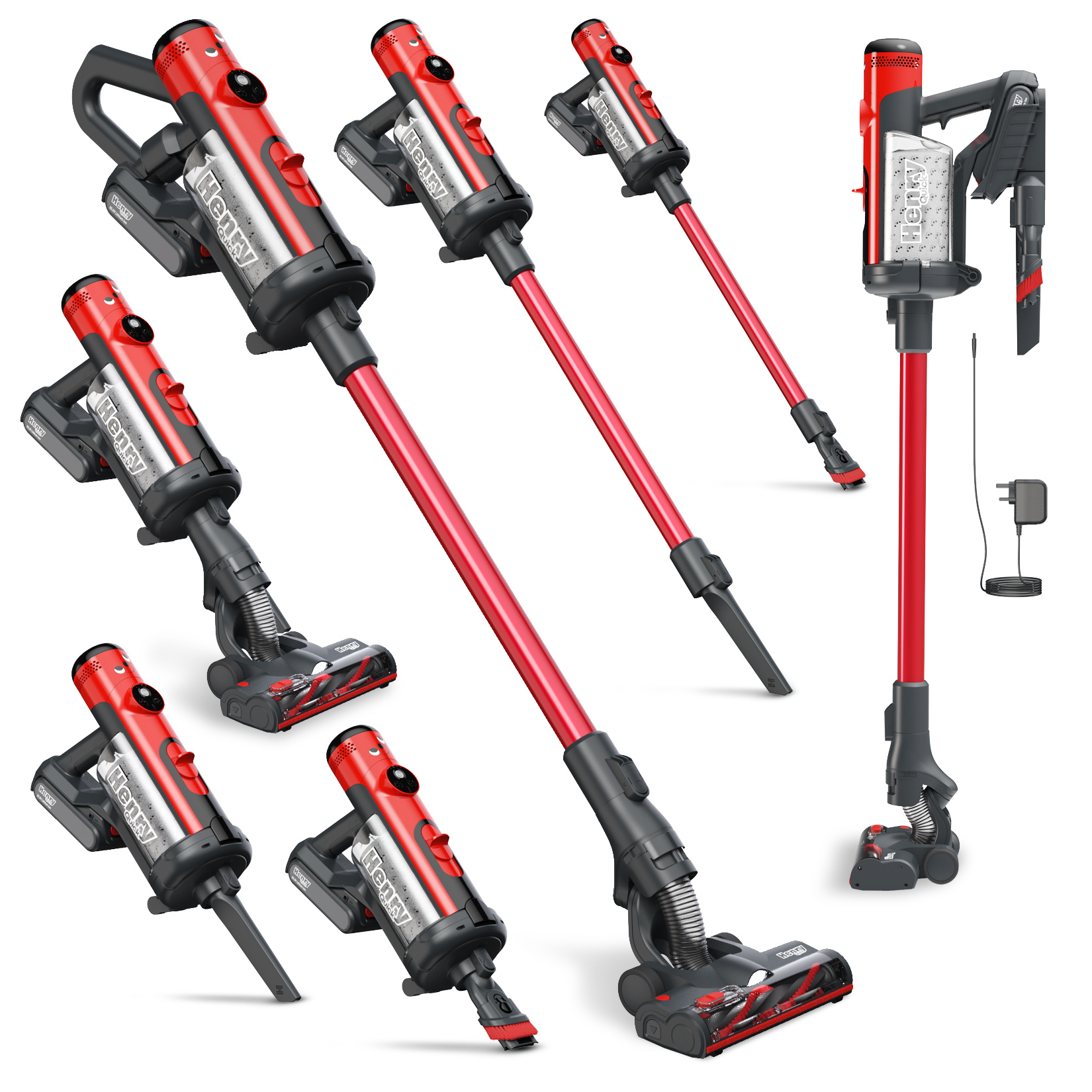 Cordless Numatic 916177 Henry Quick Vacuum -  Red thumbnail image