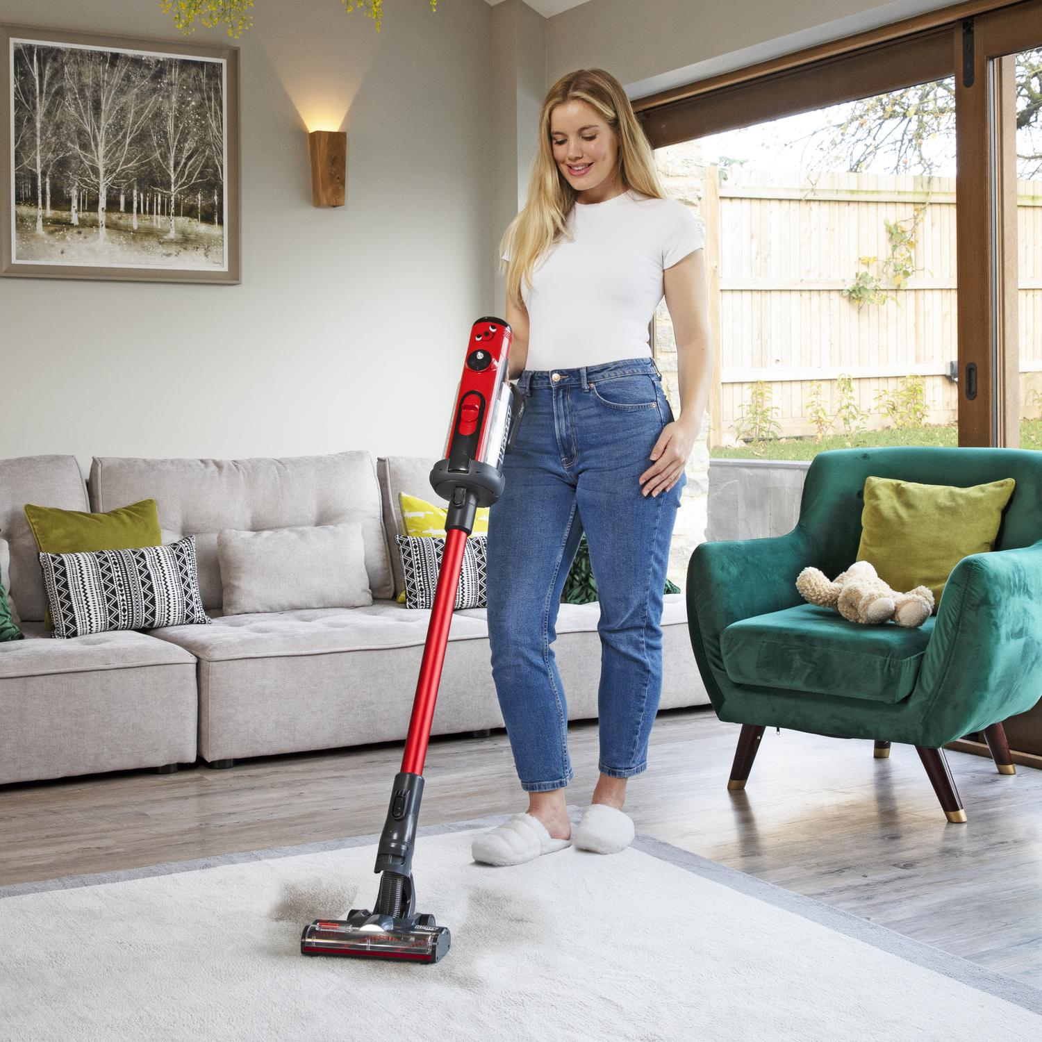 Cordless Numatic 916177 Henry Quick Vacuum -  Red thumbnail image