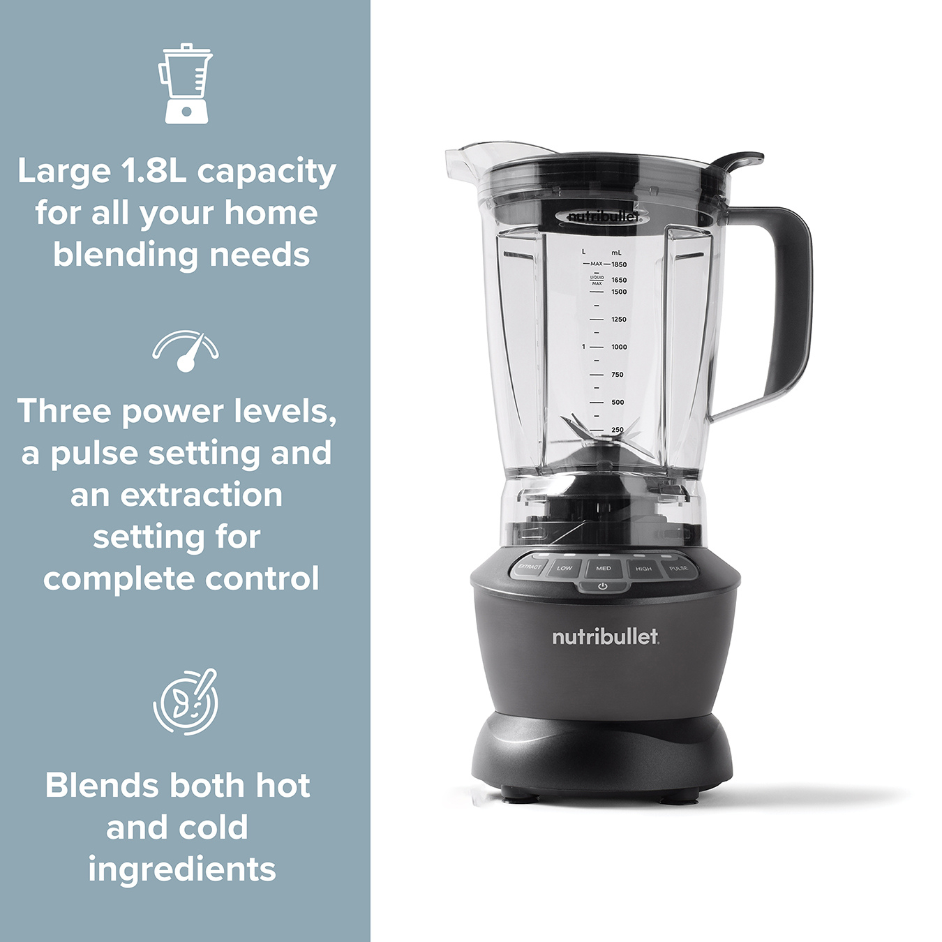 Nutribullet NBC-12A Blender Combo - Dark Grey thumbnail image