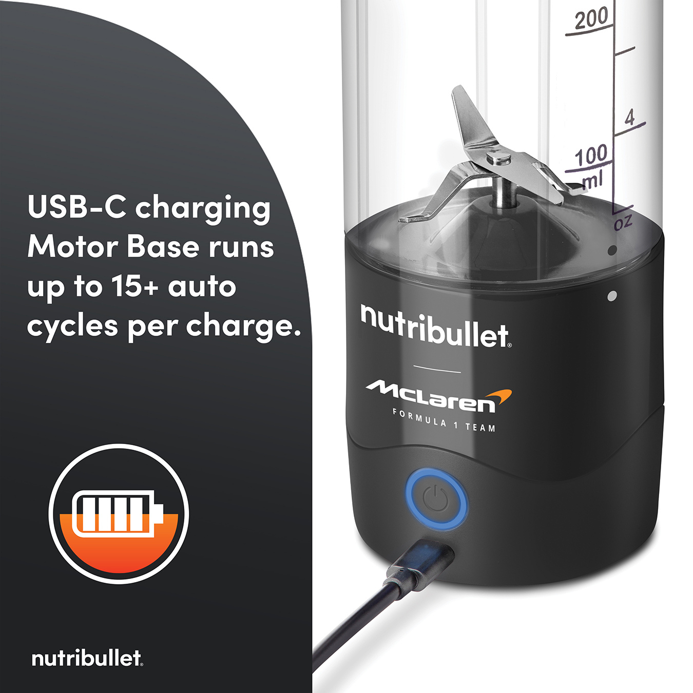 Nutribullet 02777 (NBG-200) McLaren Mastercard F1 Team Portable Blender - Grey thumbnail image