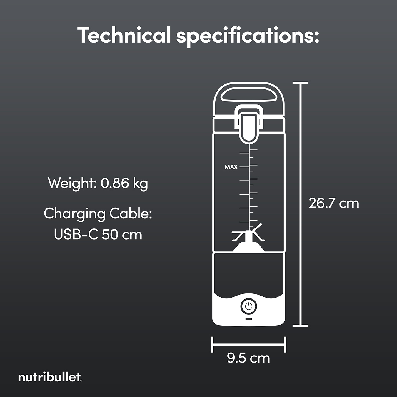 Nutribullet 02777 (NBG-200) McLaren Mastercard F1 Team Portable Blender - Grey thumbnail image