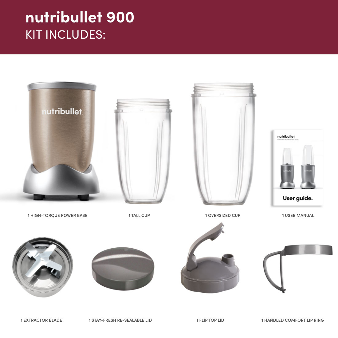 Nutribullet NB-201S 900 Series Blender - Champagne thumbnail image