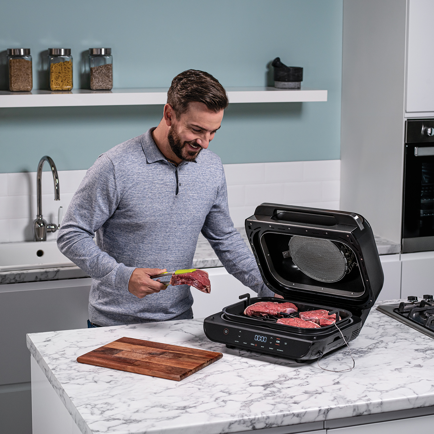 Ninja AG551UK Foodi MAX Health Grill & Air Fryer - Black/Stainless Steel thumbnail image