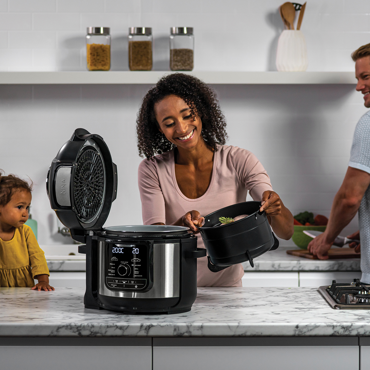 Ninja Foodi OP500UK 7.5L 9-in-1 Multi Pressure Cooker and Air Fryer - Black/Stainless Steel thumbnail image