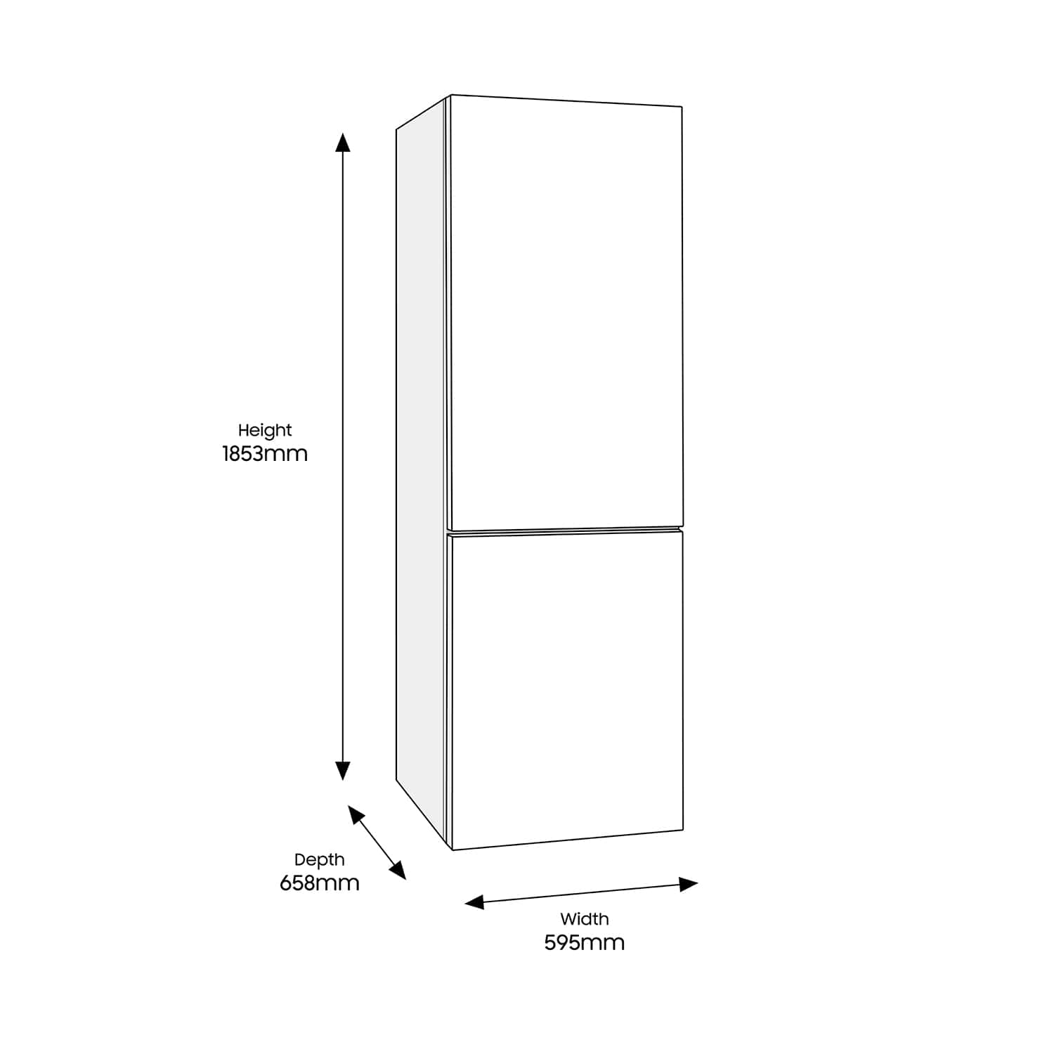 Samsung RB34T662ESA 60cm Fridge Freezer - Silver - Frost Free thumbnail image
