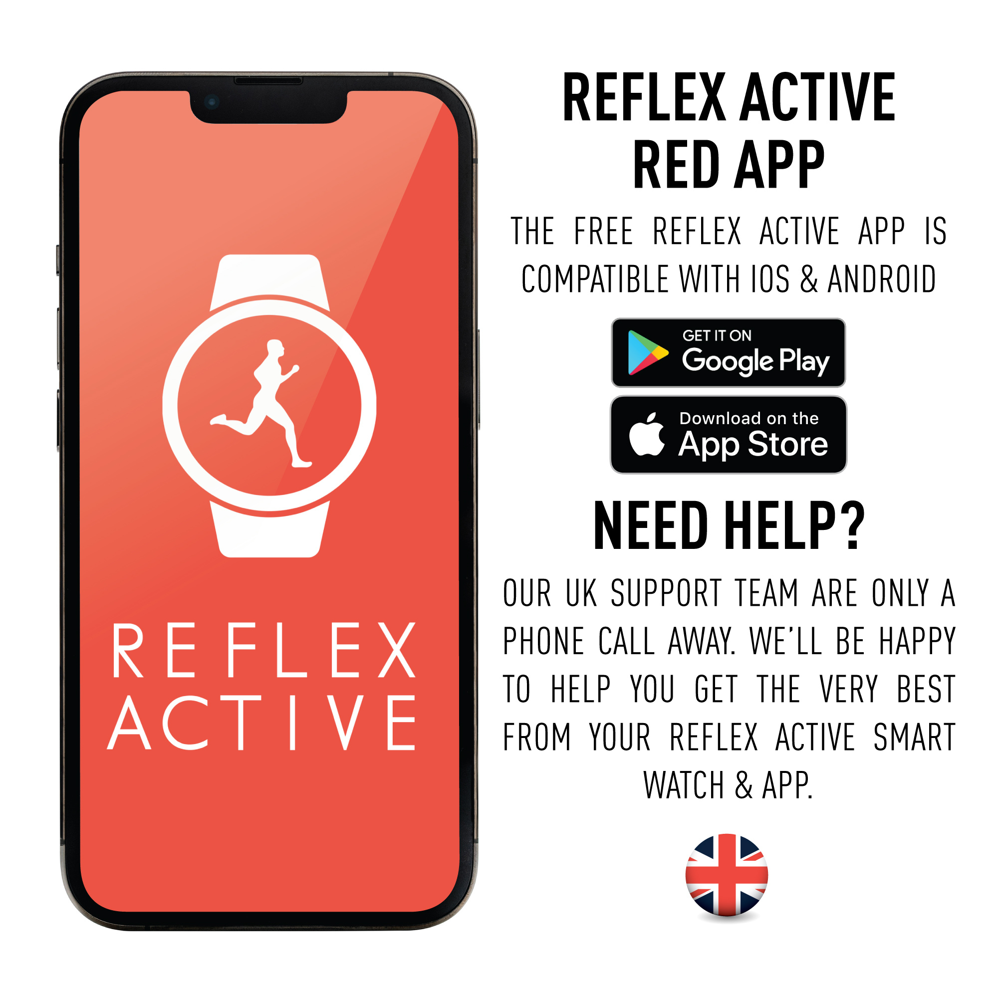 Reflex Active RA23-2170 Series 23 Black Smart Calling Watch - Black thumbnail image