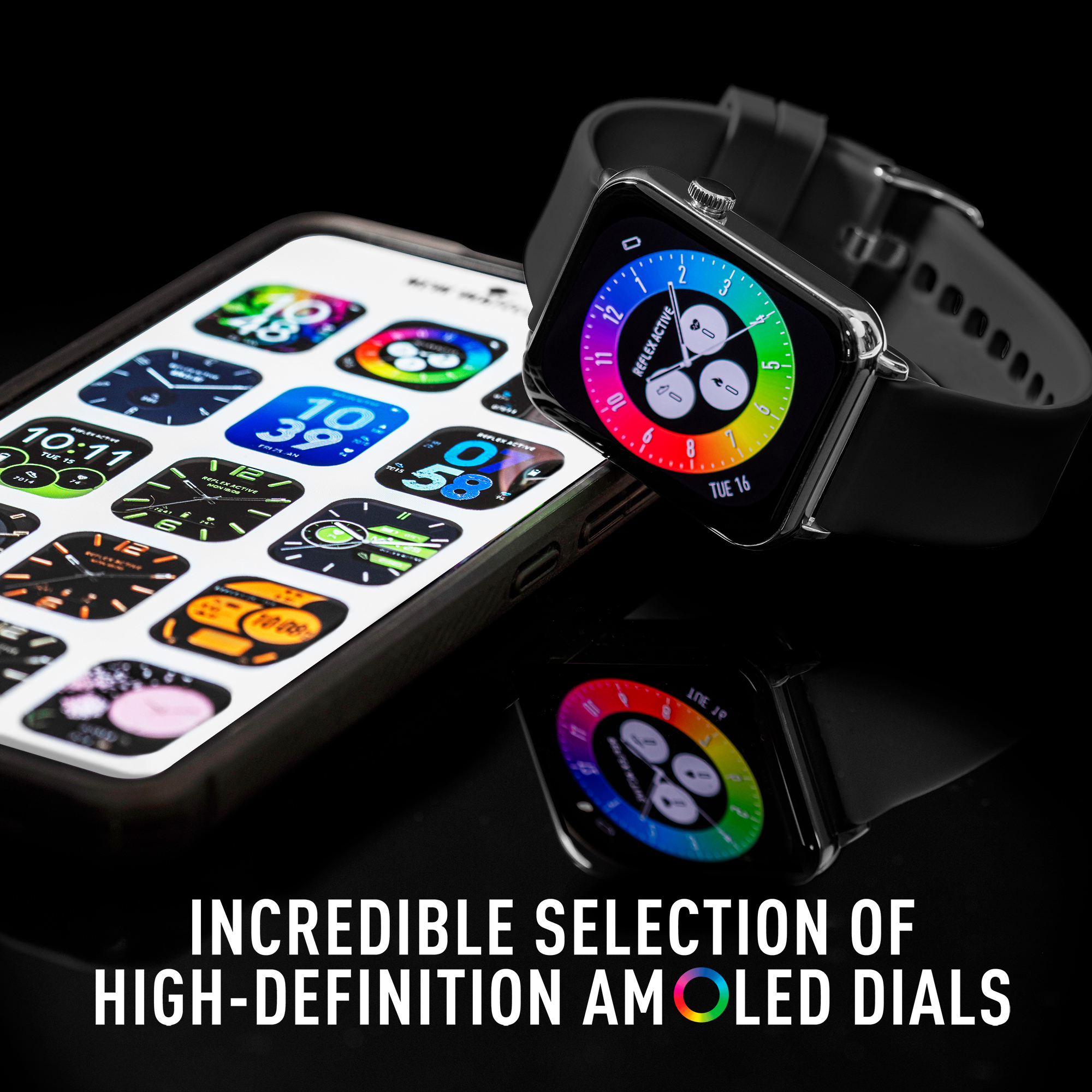 Reflex Active RA30-2186 Amoled Series 30 Smart Watch - Black thumbnail image