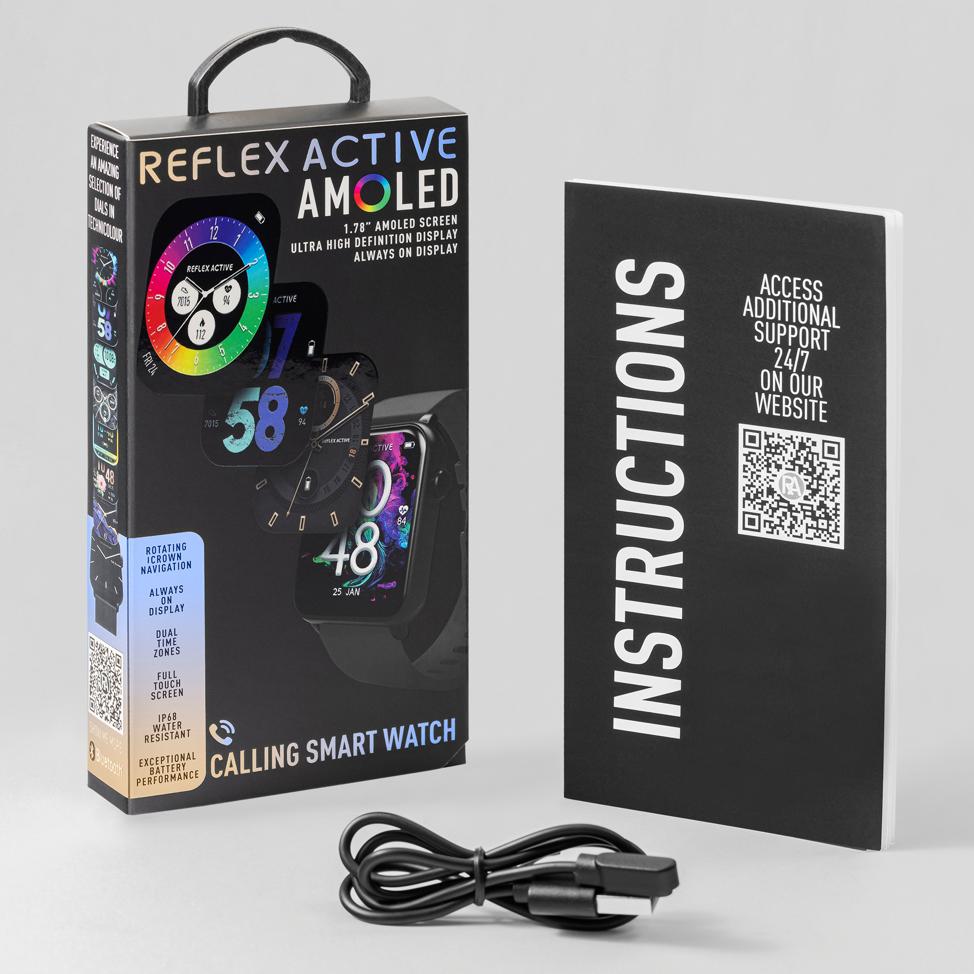 Reflex Active RA30-2186 Amoled Series 30 Smart Watch - Black thumbnail image