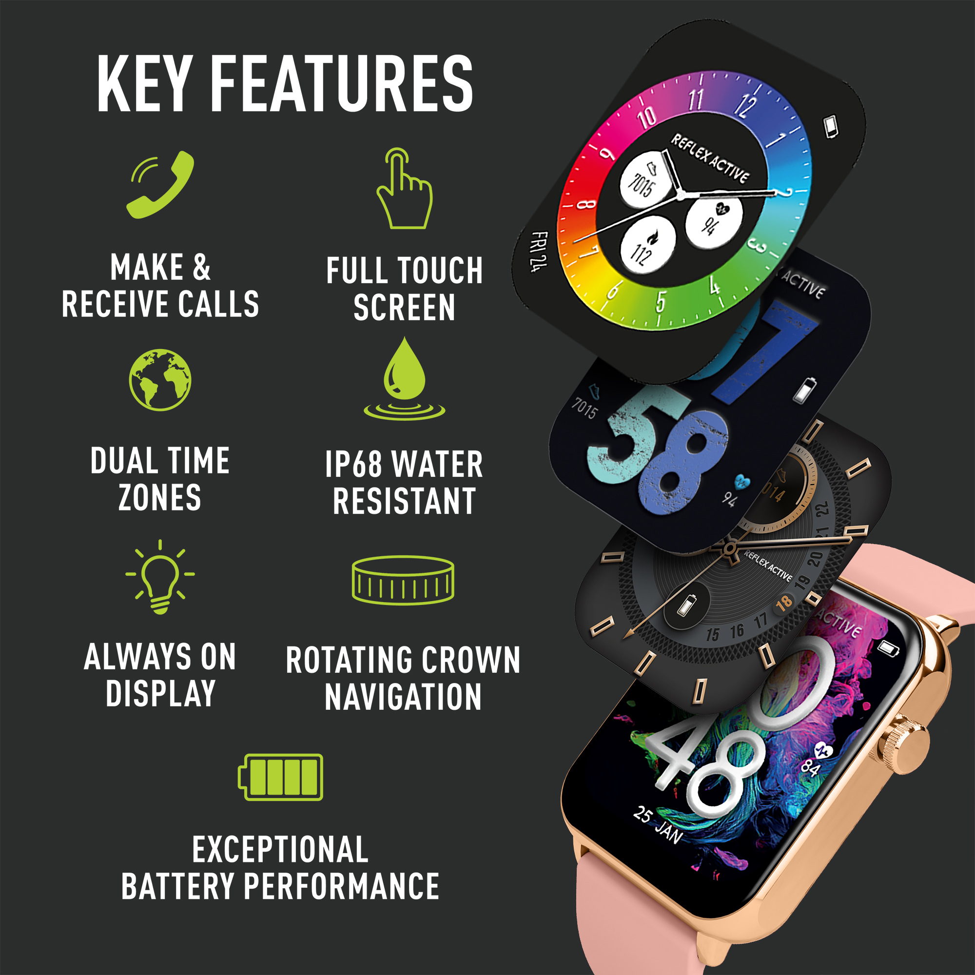 Reflex Active RA30-2188 Amoled Series 30 Smart Watch - Nude thumbnail image