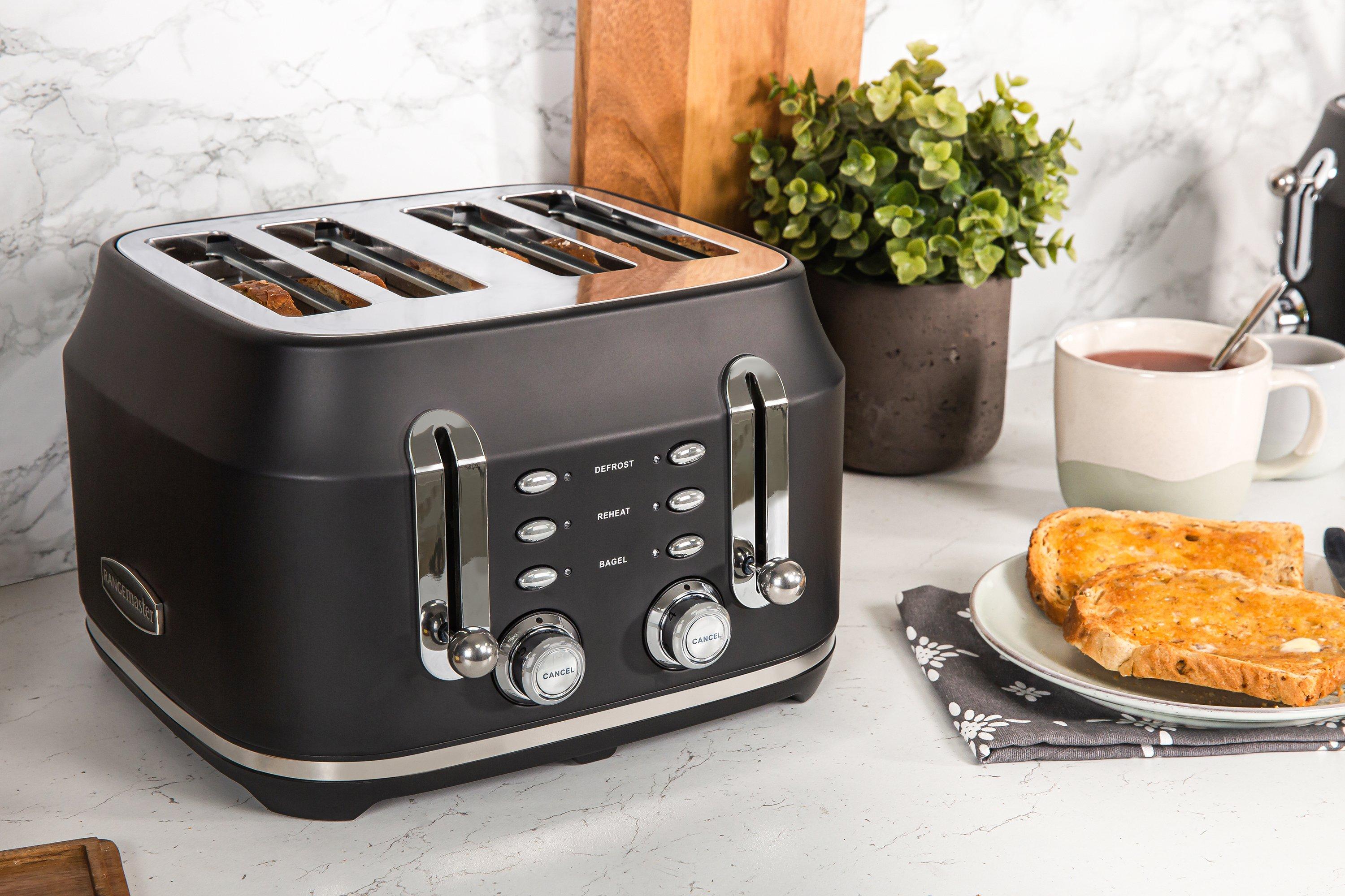 Rangemaster RMCL4S201BK 4 Slice Toaster - Matte Black thumbnail image