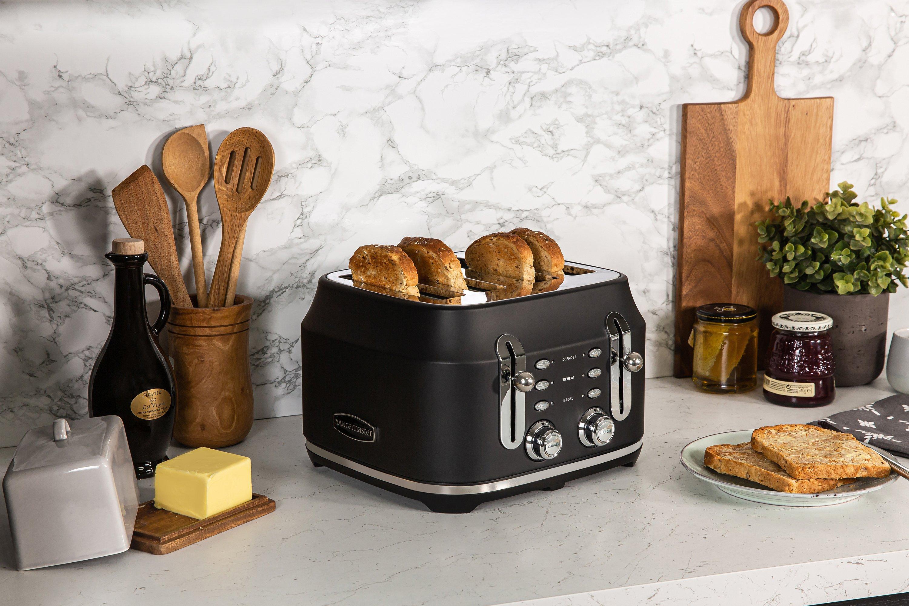 Rangemaster RMCL4S201BK 4 Slice Toaster - Matte Black thumbnail image
