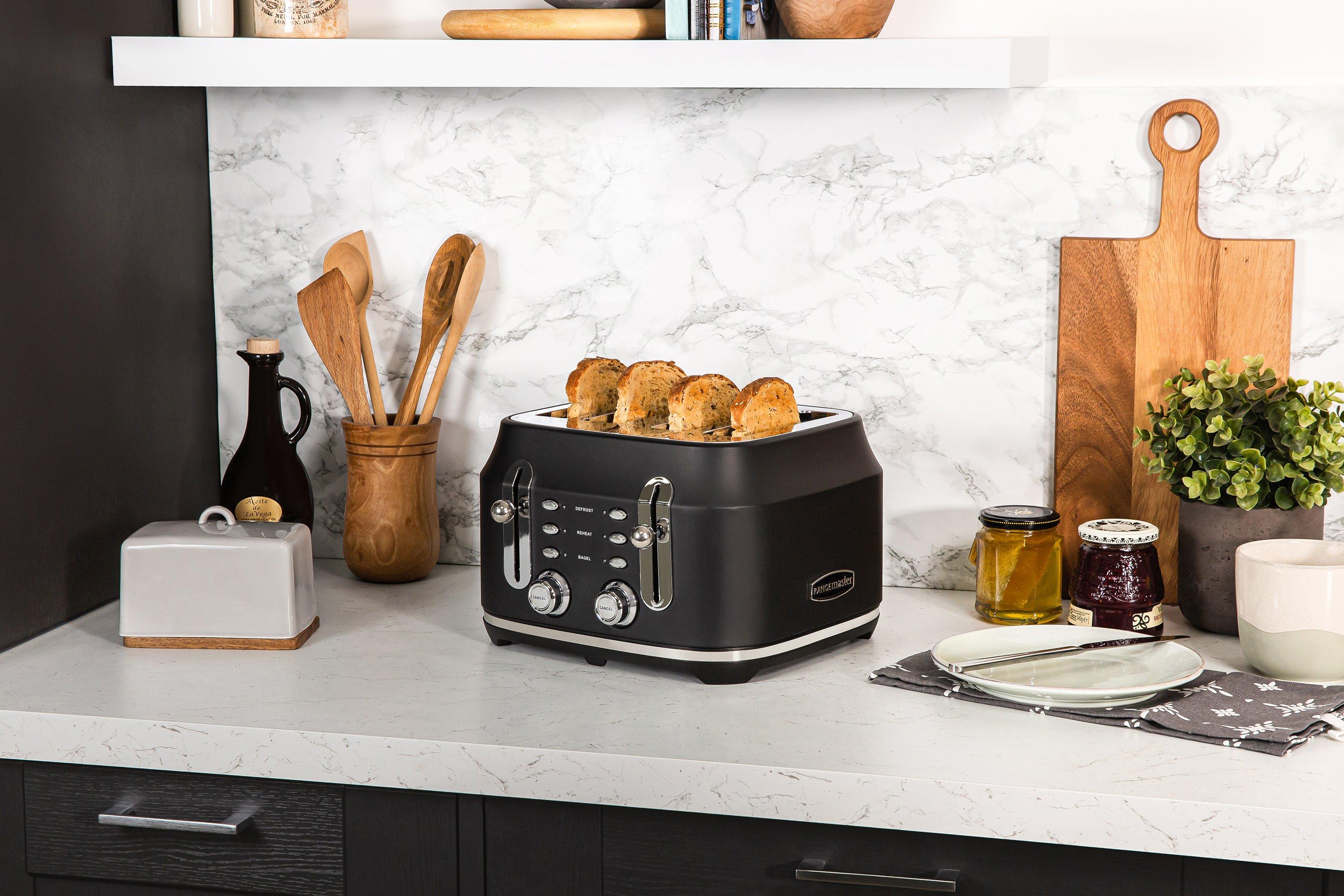 Rangemaster RMCL4S201BK 4 Slice Toaster - Matte Black thumbnail image