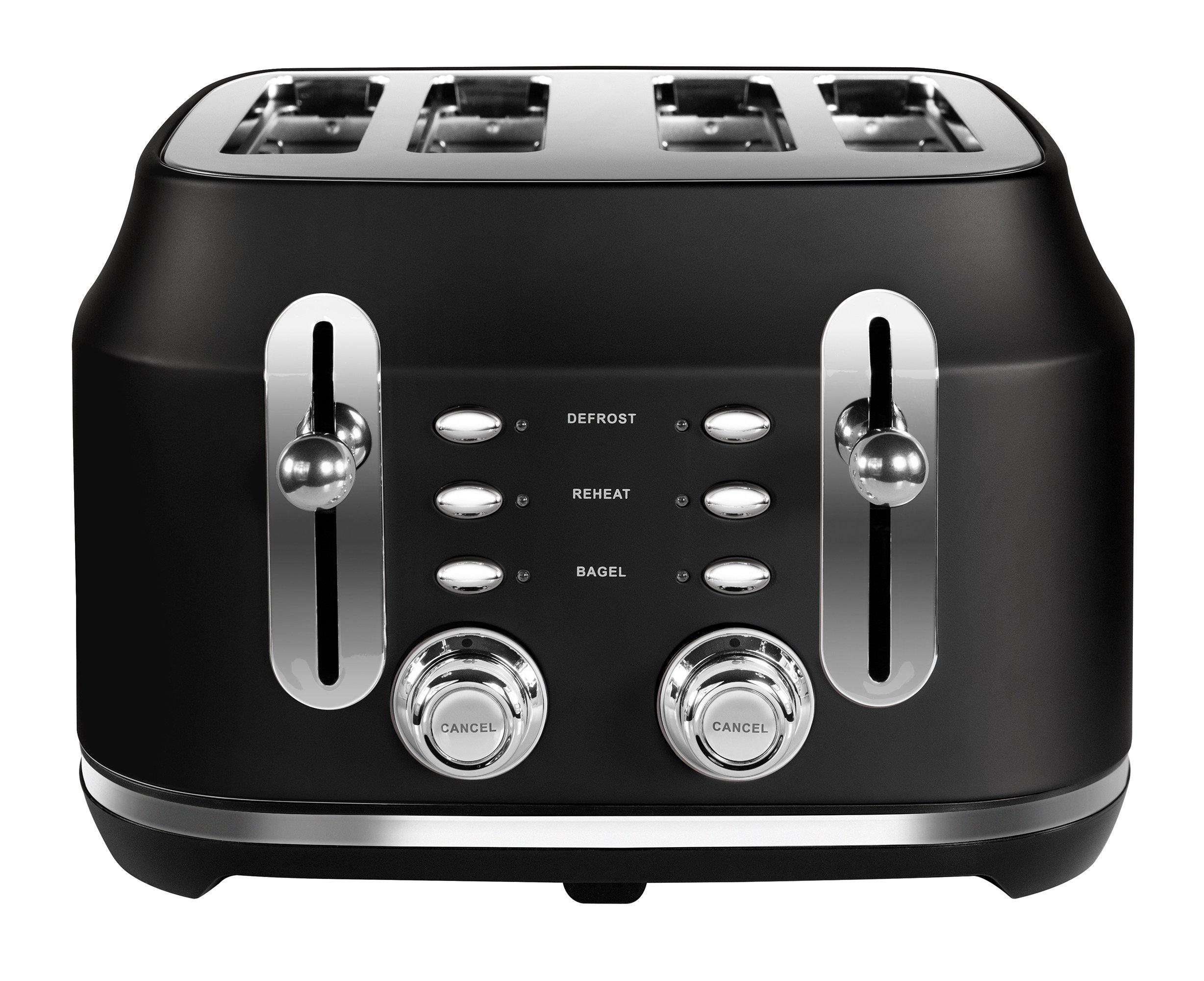 Rangemaster RMCL4S201BK 4 Slice Toaster - Matte Black thumbnail image