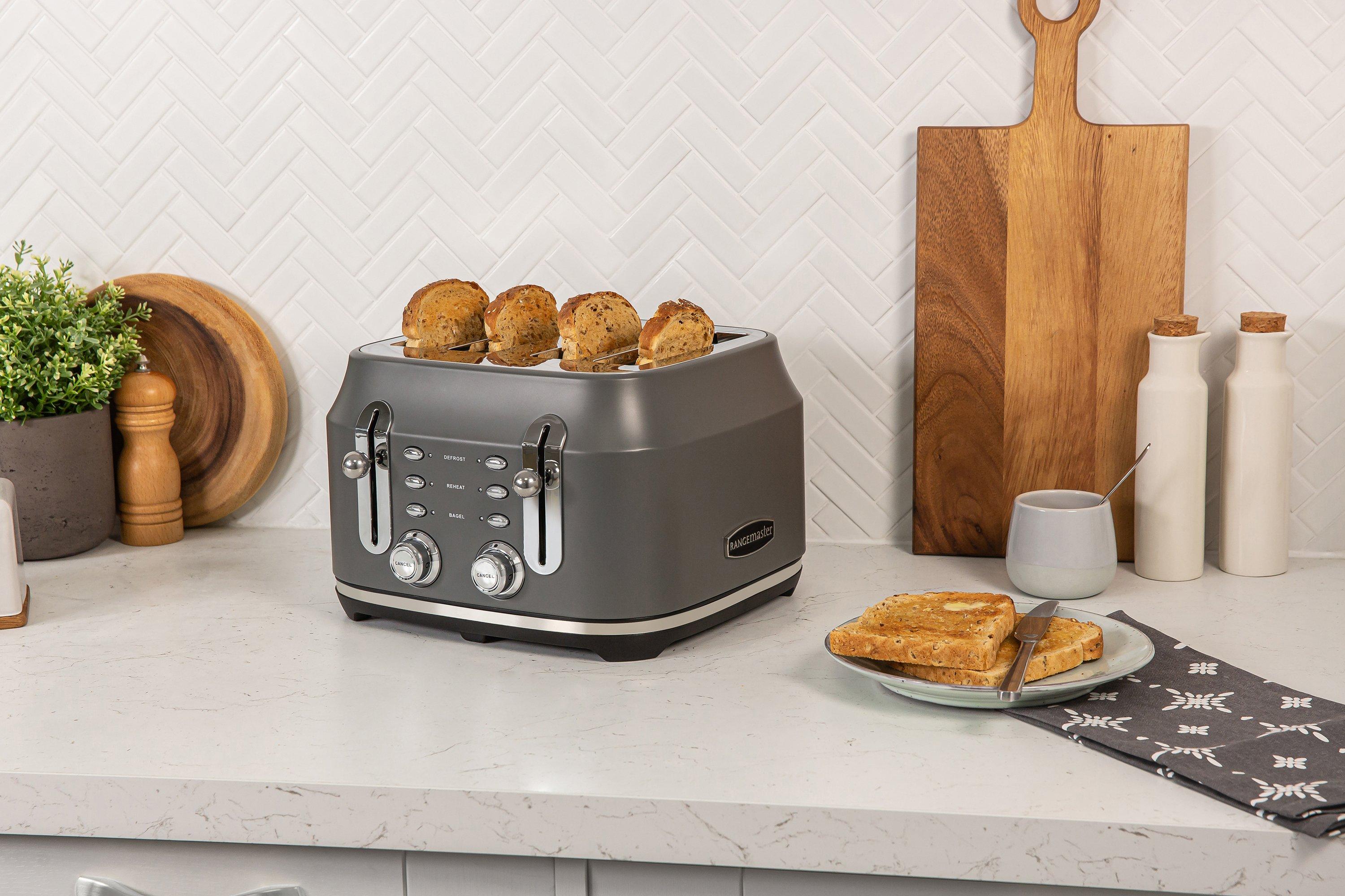 Rangemaster RMCL4S201GY 4 Slice Toaster - Matte Slate Grey thumbnail image