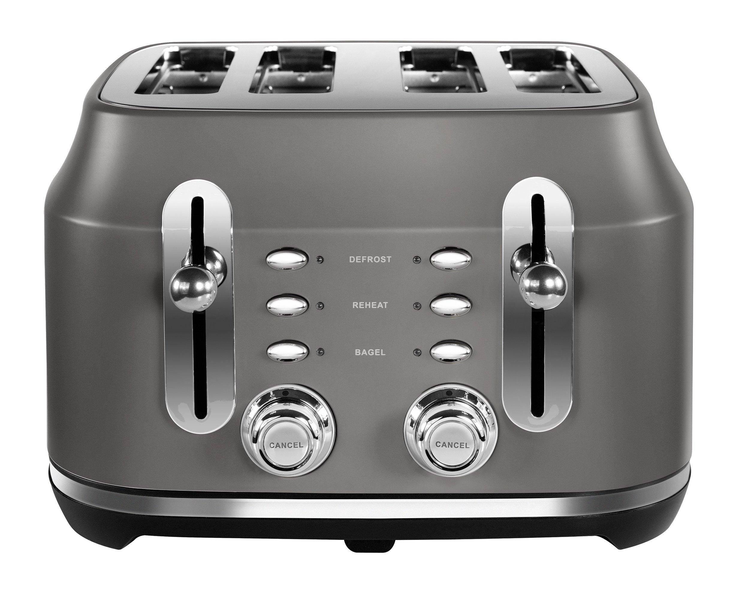 Rangemaster RMCL4S201GY 4 Slice Toaster - Matte Slate Grey thumbnail image