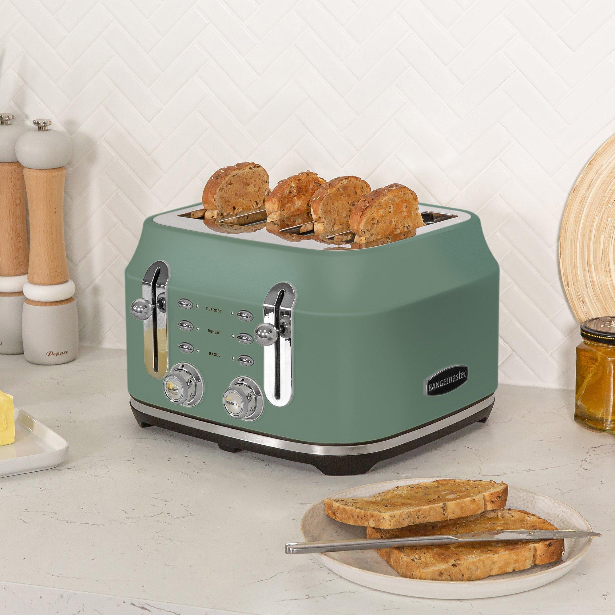 Rangemaster RMCL4S201MG 4 Slice Toaster - Mineral Green thumbnail image