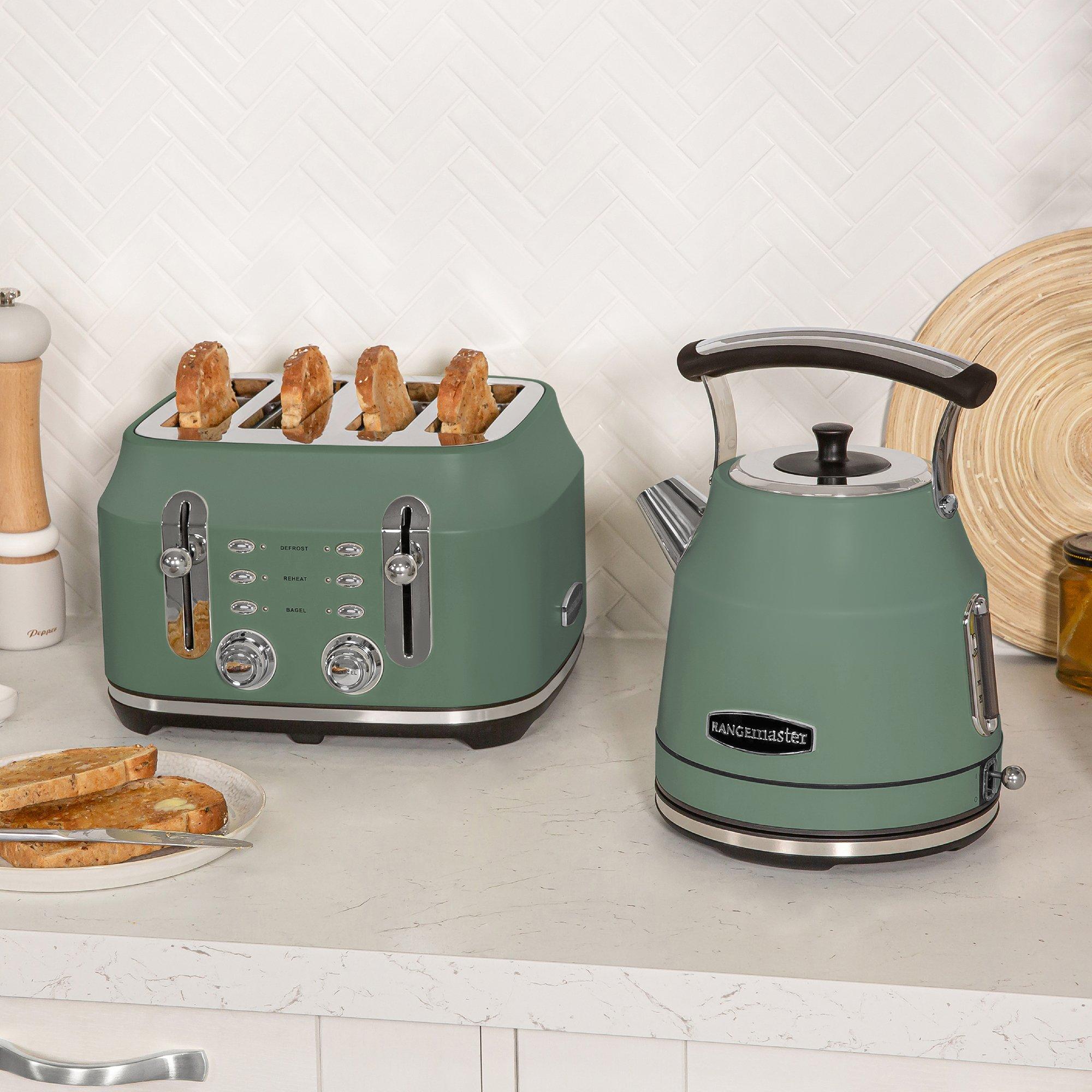 Rangemaster RMCL4S201MG 4 Slice Toaster - Mineral Green thumbnail image