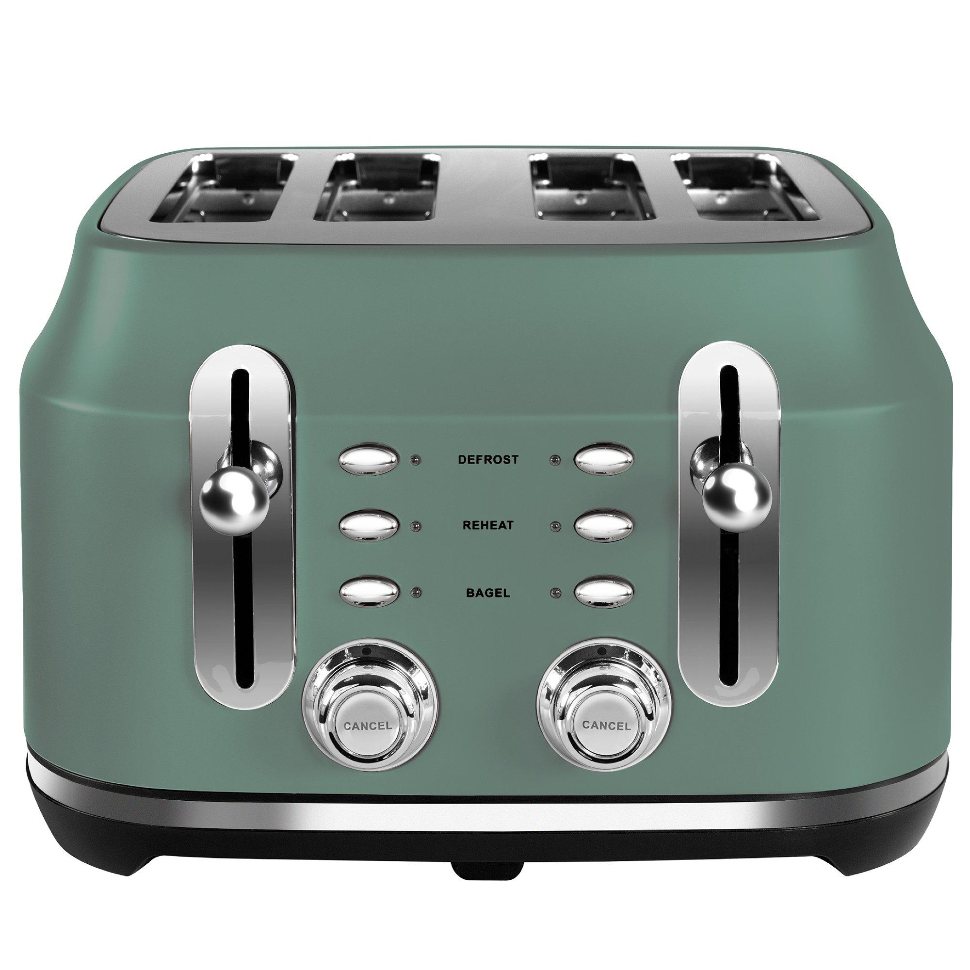 Rangemaster RMCL4S201MG 4 Slice Toaster - Mineral Green thumbnail image