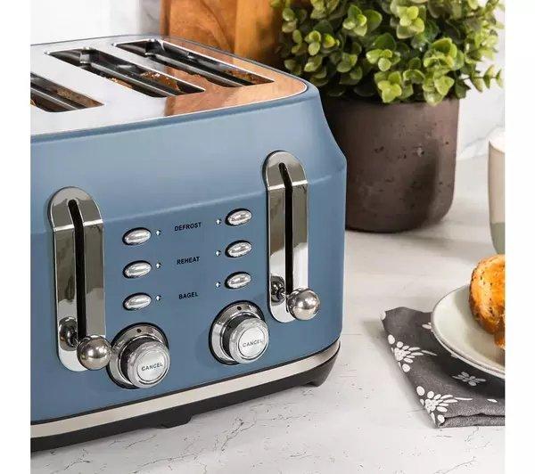 Rangemaster RMCL4S201SB 4 Slice Toaster - Stone Blue thumbnail image