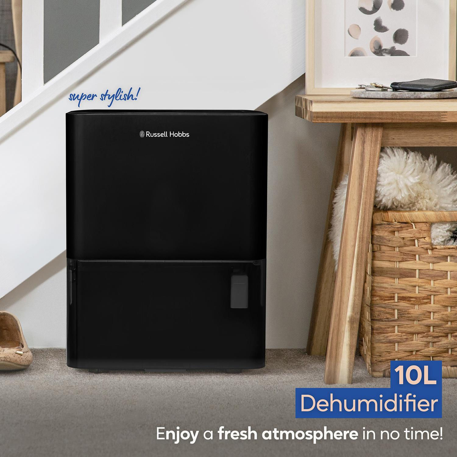 Russell Hobbs RHDH1001B 10L Dehumidifier - Black thumbnail image