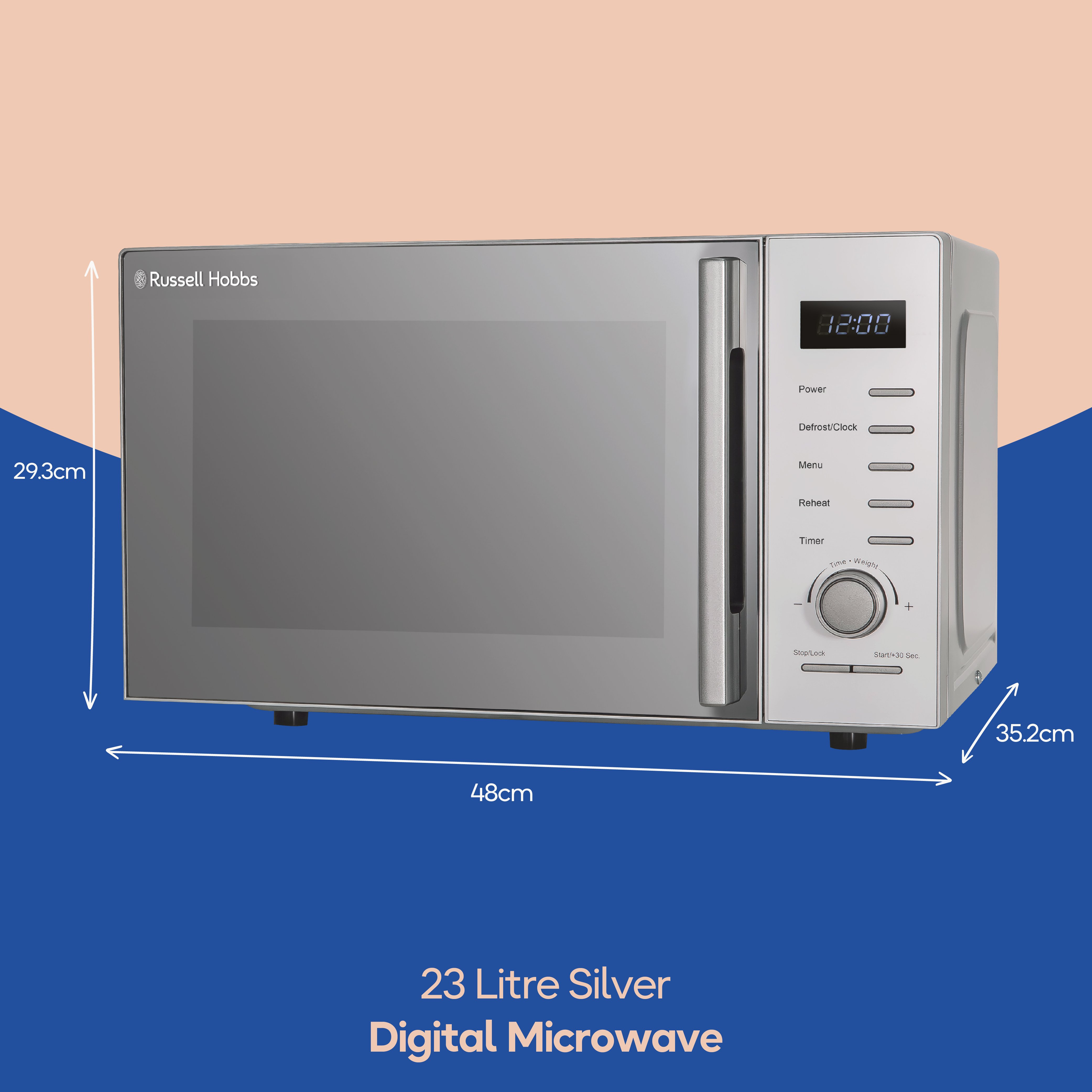 Russell Hobbs RHM2348S 23 Litres Solo 800w Microwave - Silver thumbnail image