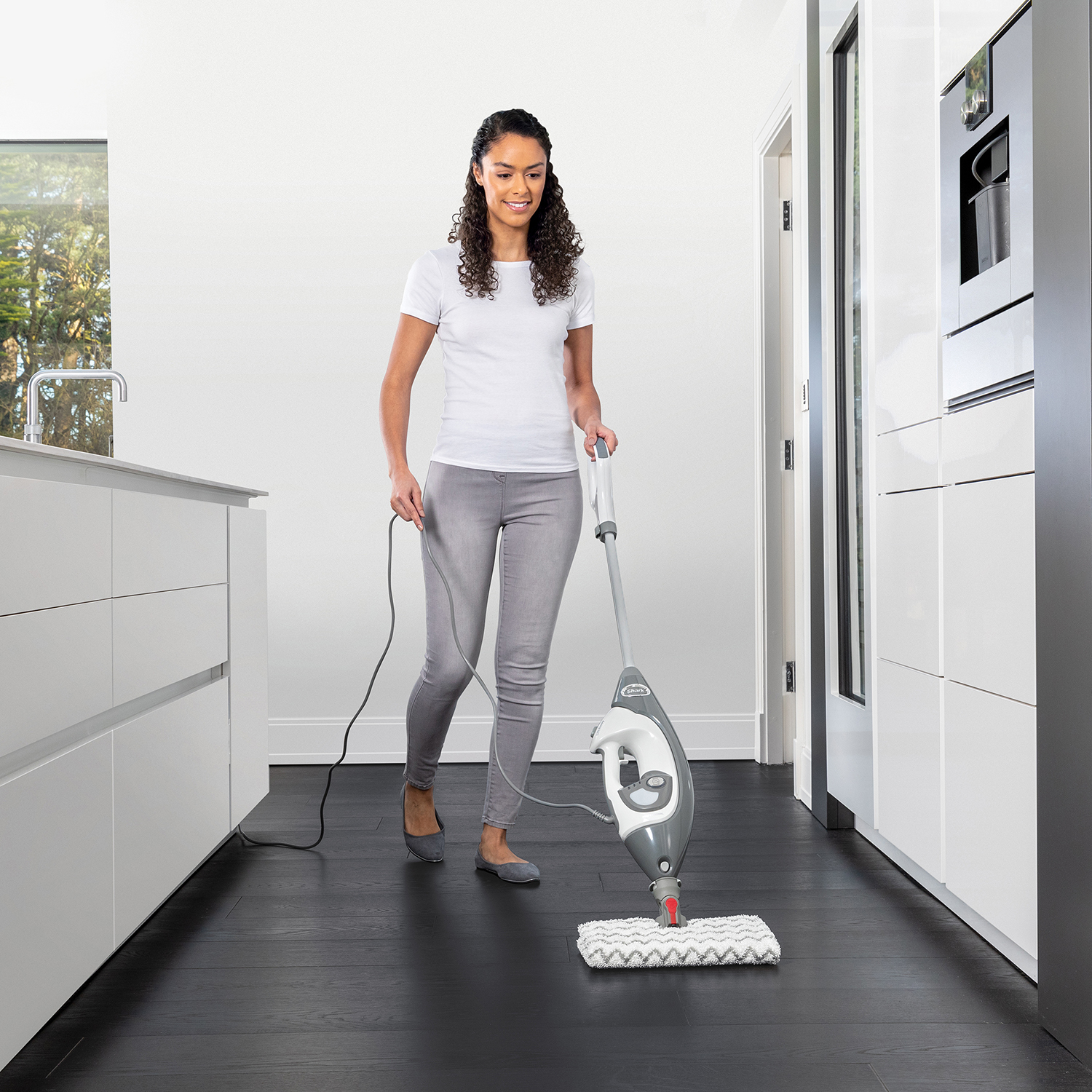 Shark S6005UK Floor & Handheld Steam Cleaner - Shark Steel Grey/Bordeaux thumbnail image