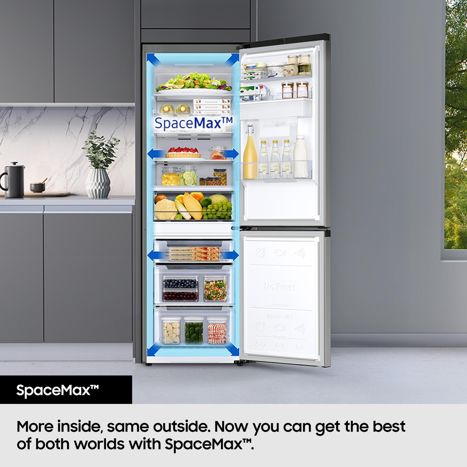 Samsung BRB70F26DES0EU SpaceMax 54cm 70/30 Integrated Frost Free Fridge Freezer - White thumbnail image