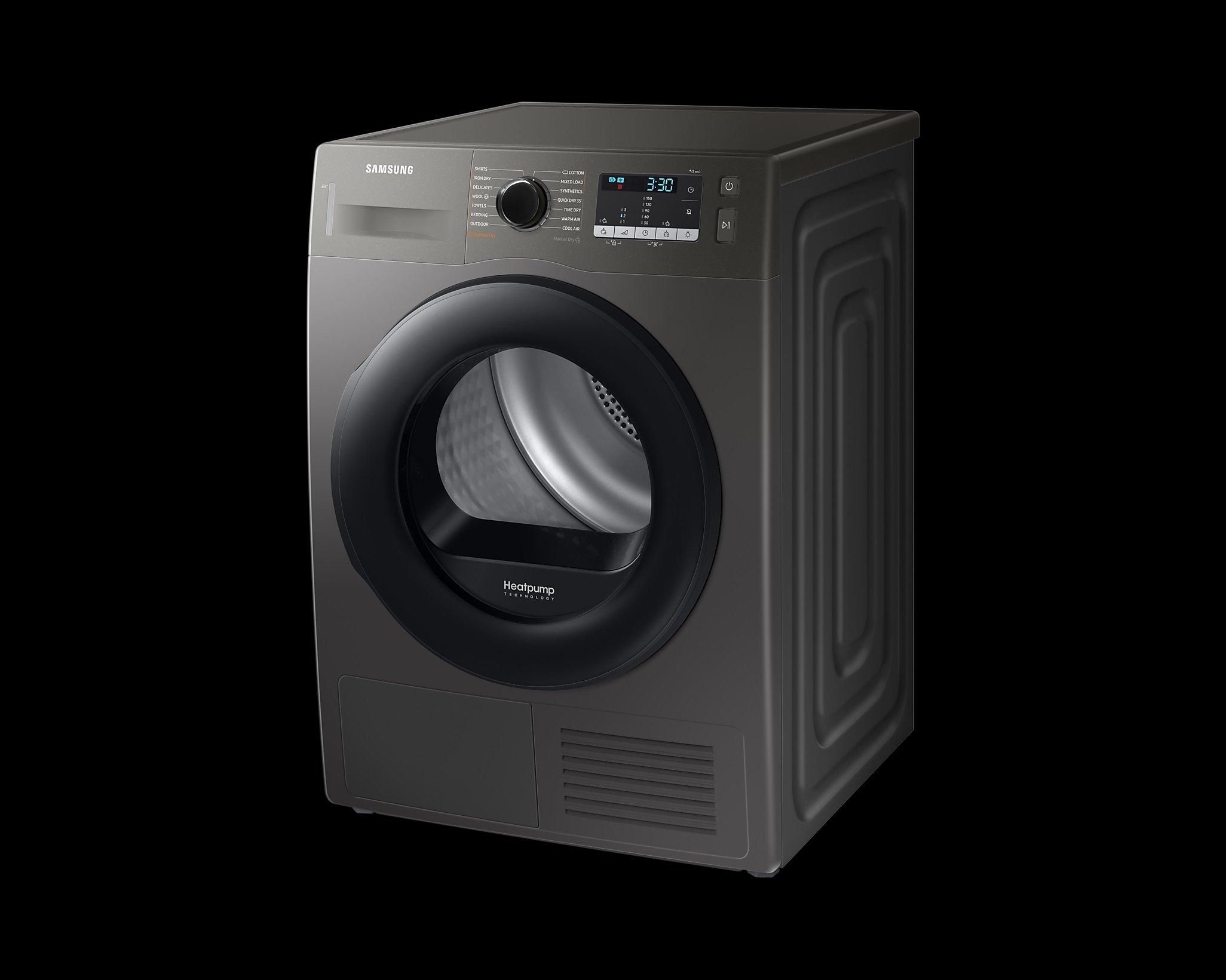 Samsung DV90TA040AN Series 5 9kg Heat Pump Tumble Dryer - Platinum Silver thumbnail image