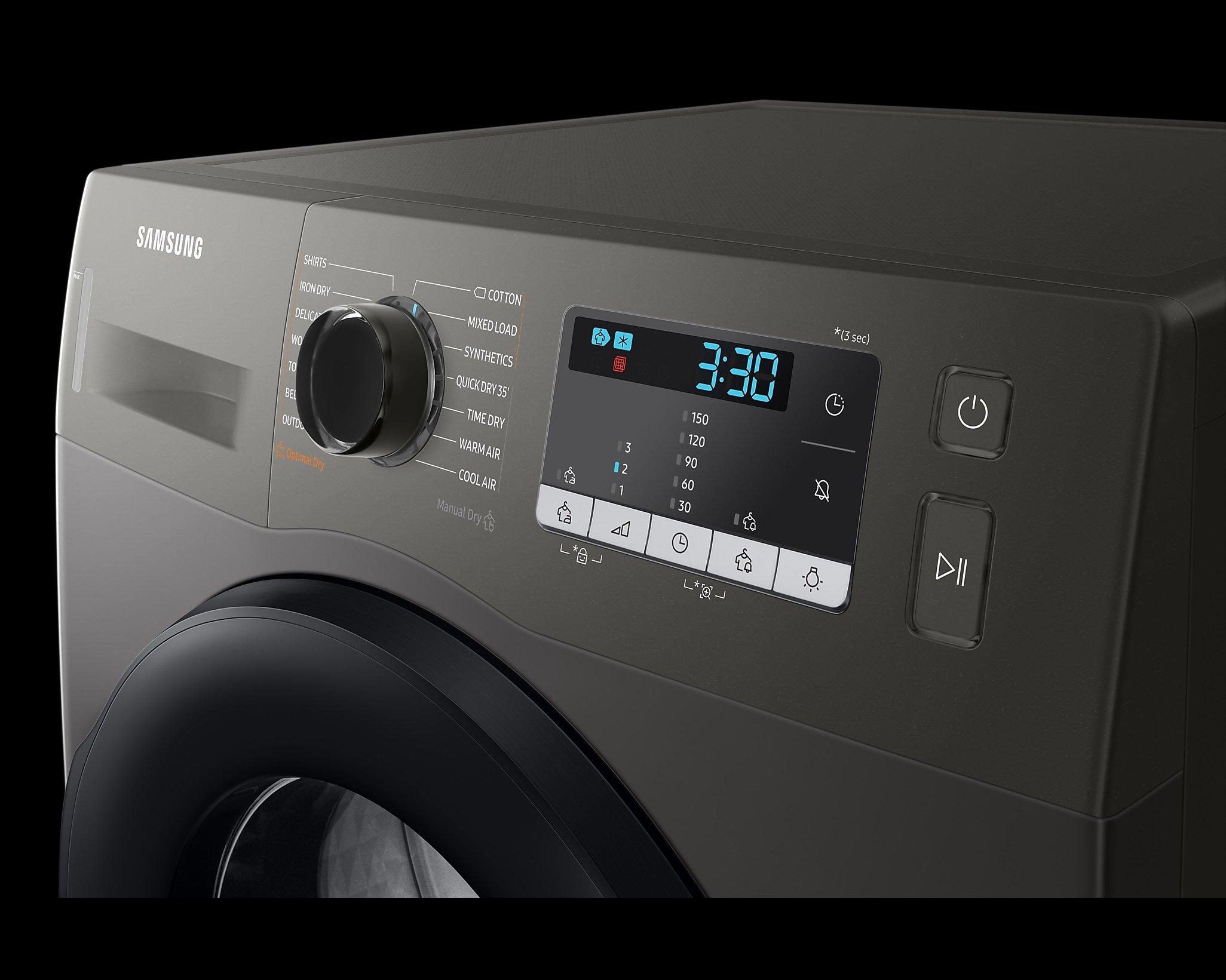 Samsung DV90TA040AN Series 5 9kg Heat Pump Tumble Dryer - Platinum Silver thumbnail image