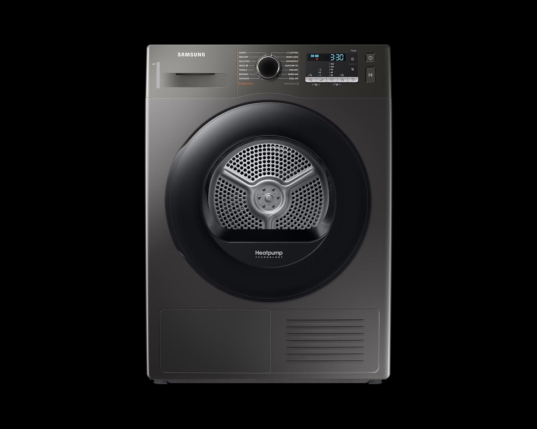 Samsung DV90TA040AN Series 5 9kg Heat Pump Tumble Dryer - Platinum Silver thumbnail image